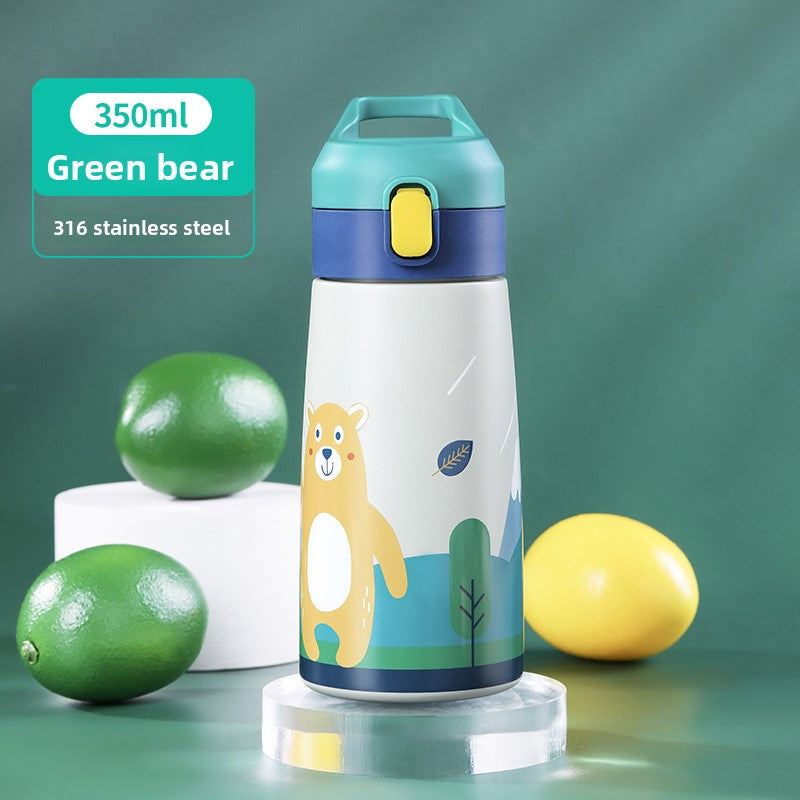 Childrens Insulated Straw Cup with Animal Design
