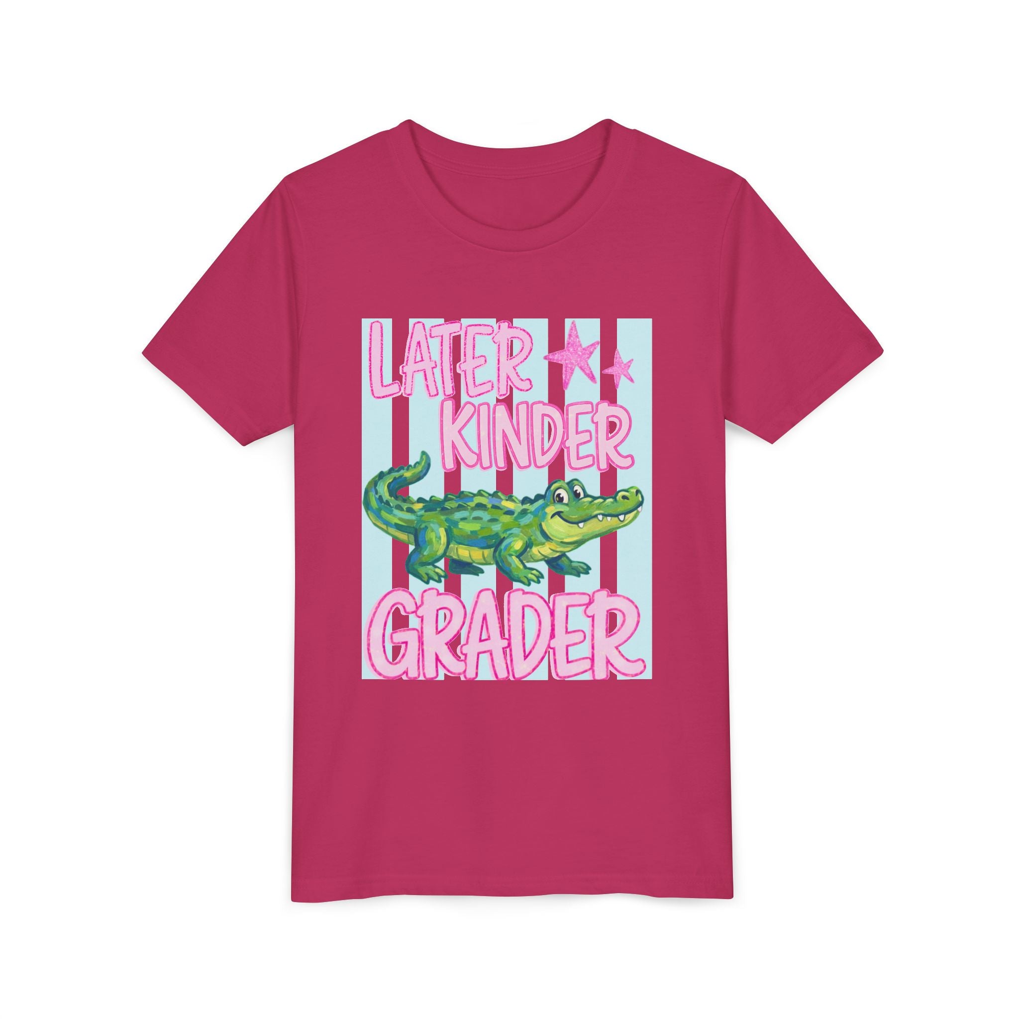 Later Kinder-Gradeer Alligator Kids T-Shirt — Back-to-School First Day Shirt