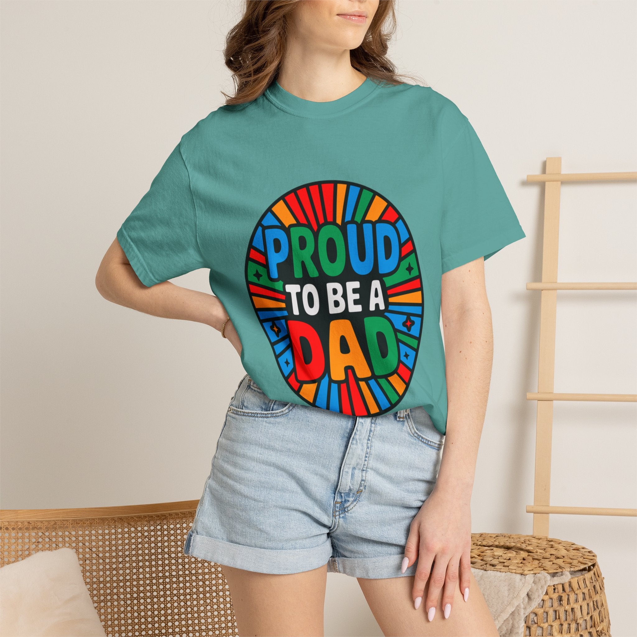 Proud to Be a Dad T-Shirt — Colorful Retro Pride Father's Day Tee