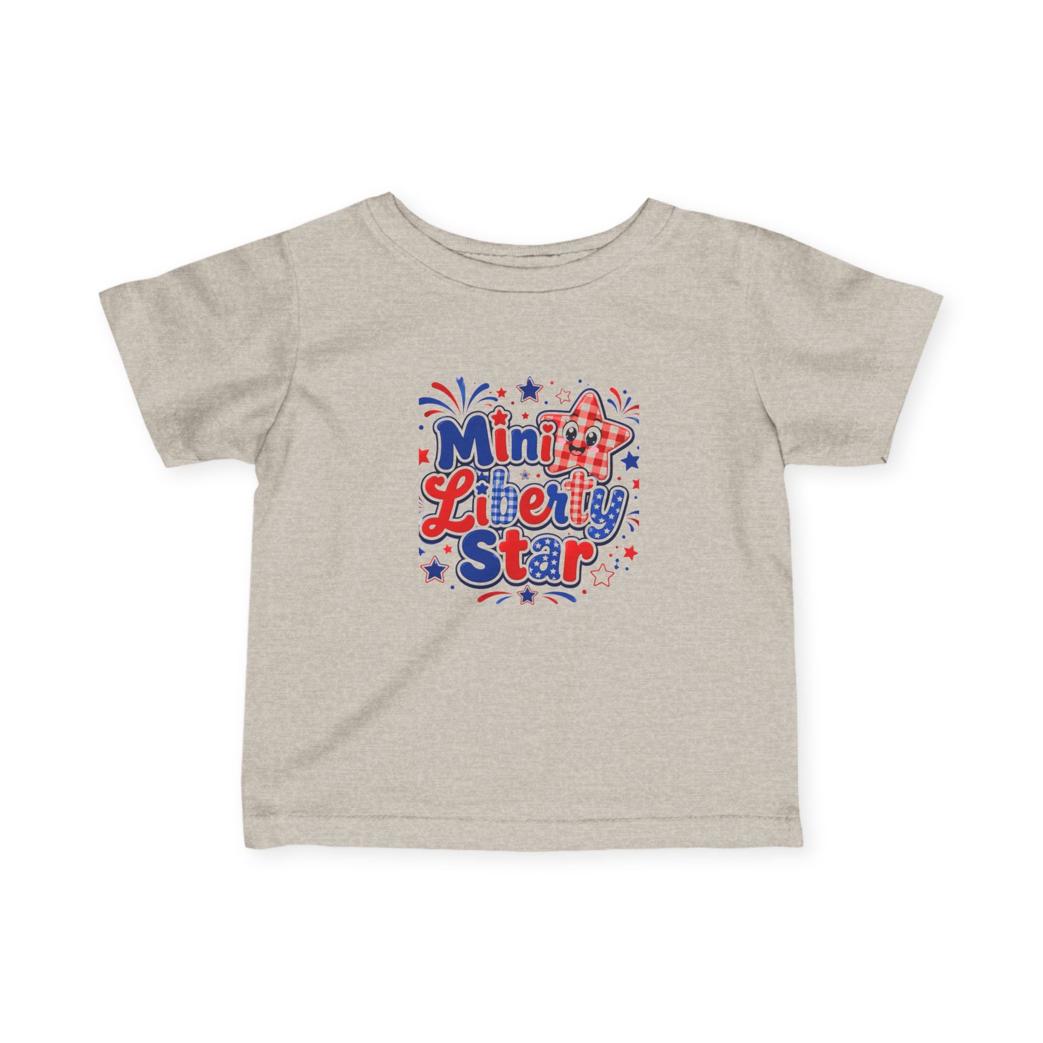Mini Liberty Star Infant Tee — Patriotic 4th of July Baby Shirt