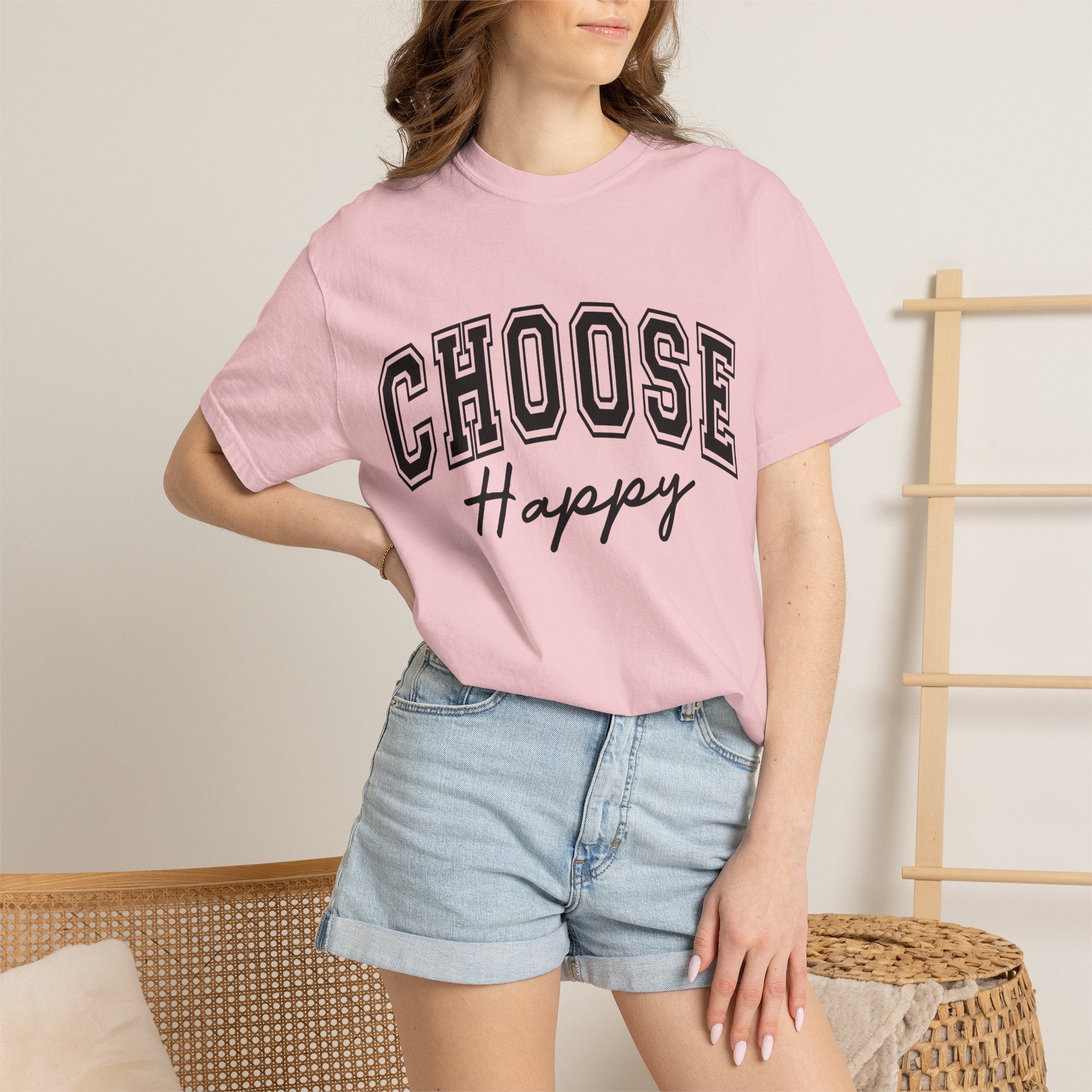 Choose Happy T-Shirt — Positive Message Graphic Tee