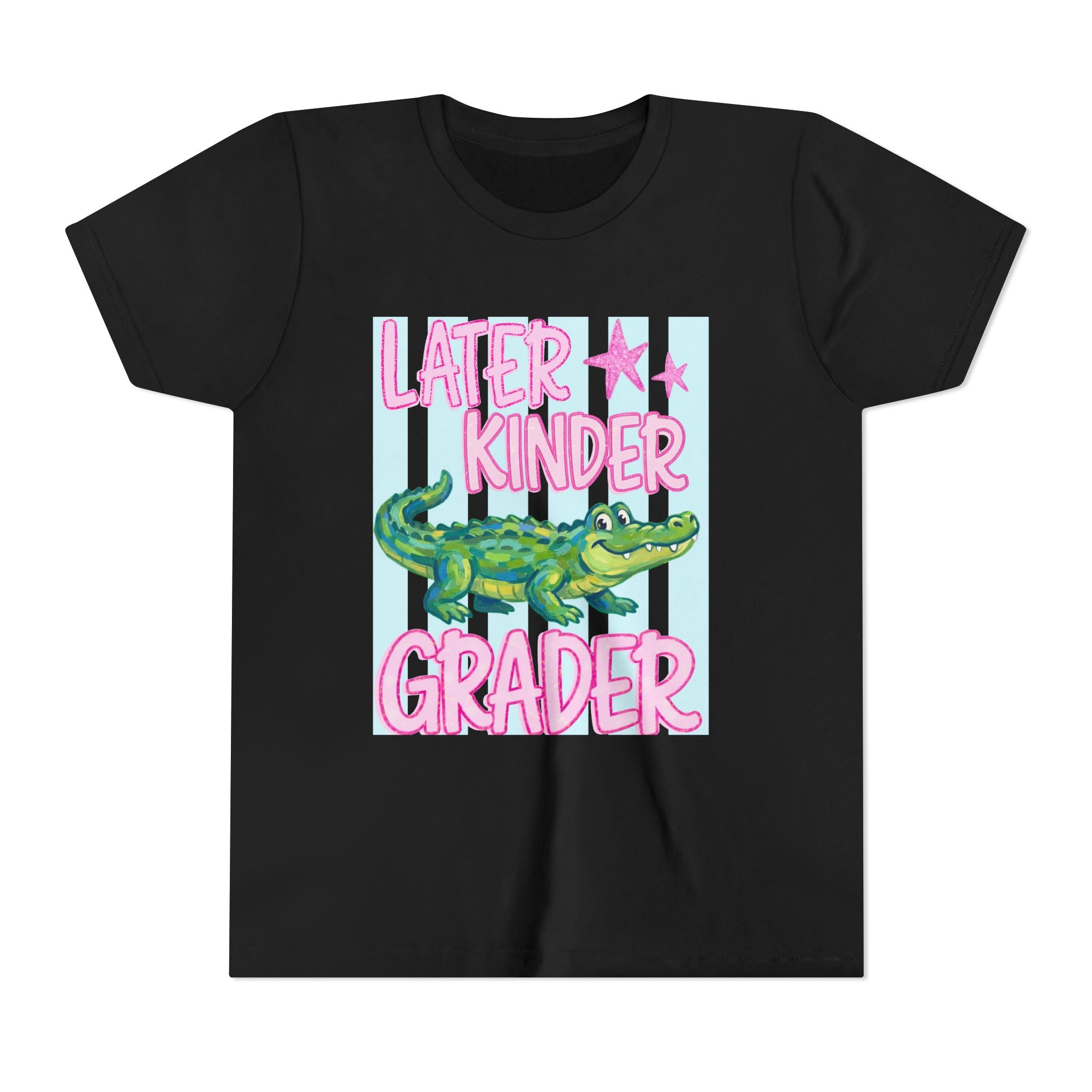 Later Kinder-Gradeer Alligator Kids T-Shirt — Back-to-School First Day Shirt