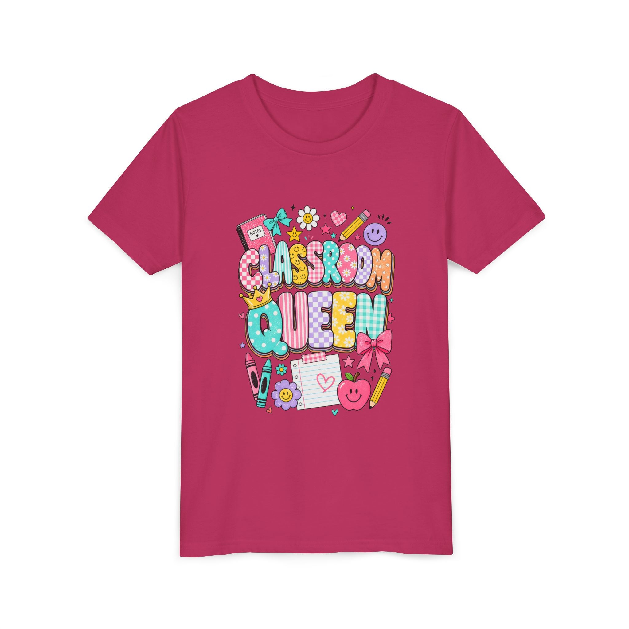 Classroom Queen Youth Tee — Cute School Teacher Kid Shirt