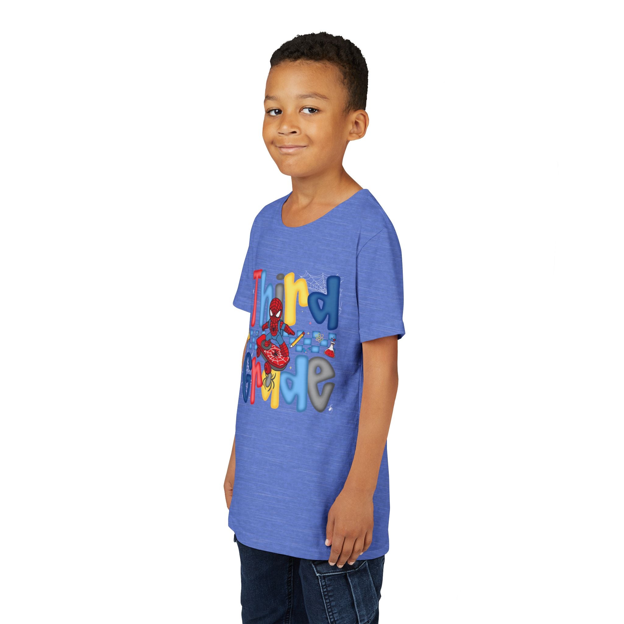 Third Grade Superhero Youth Tee - Colorful Back-to-School Shirt
