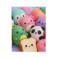Plush Friends Velveteen Blanket – Cute Kawaii Stuffed Toy Print