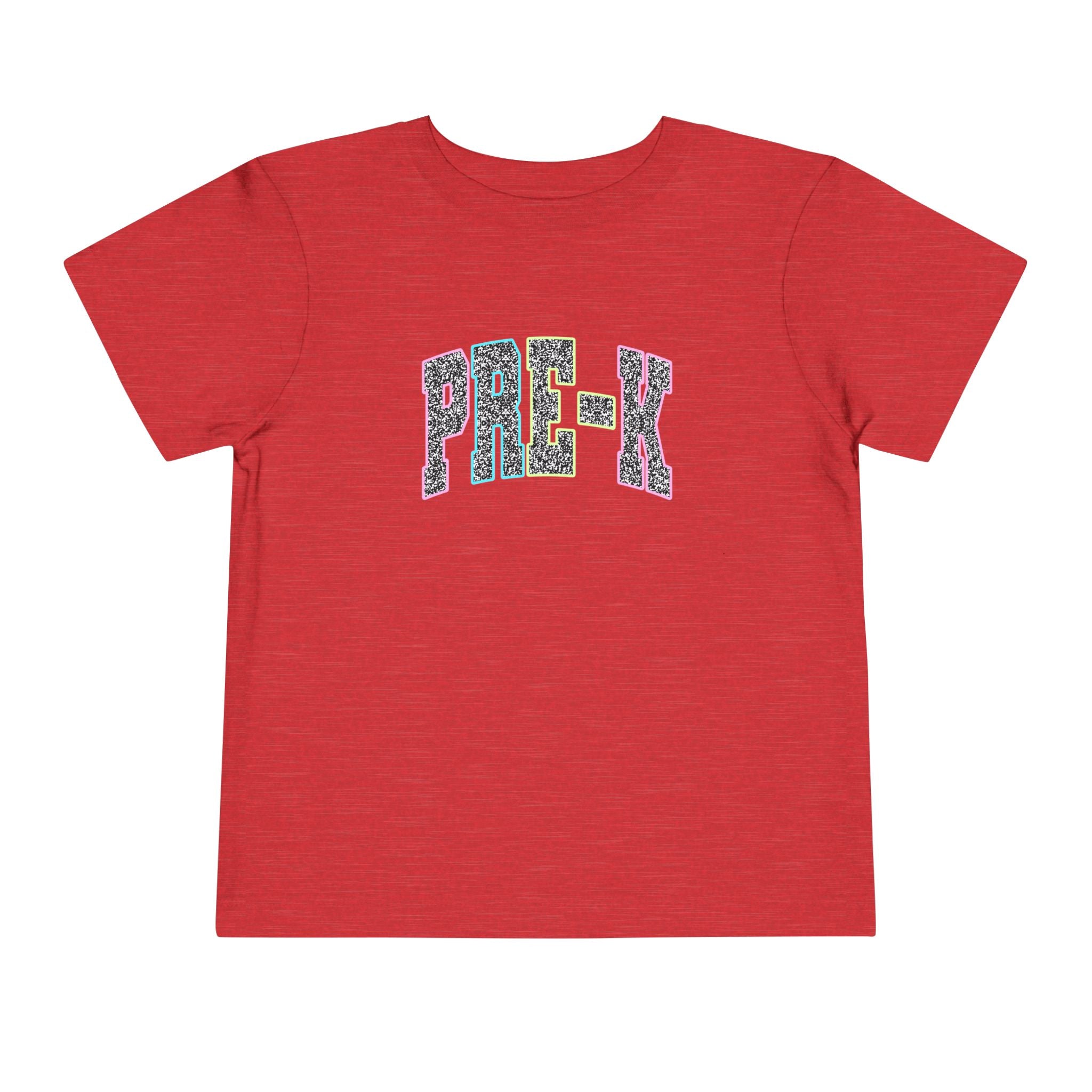Pre-K Toddler Tee — Colorful Leopard Print Back-to-School Shirt