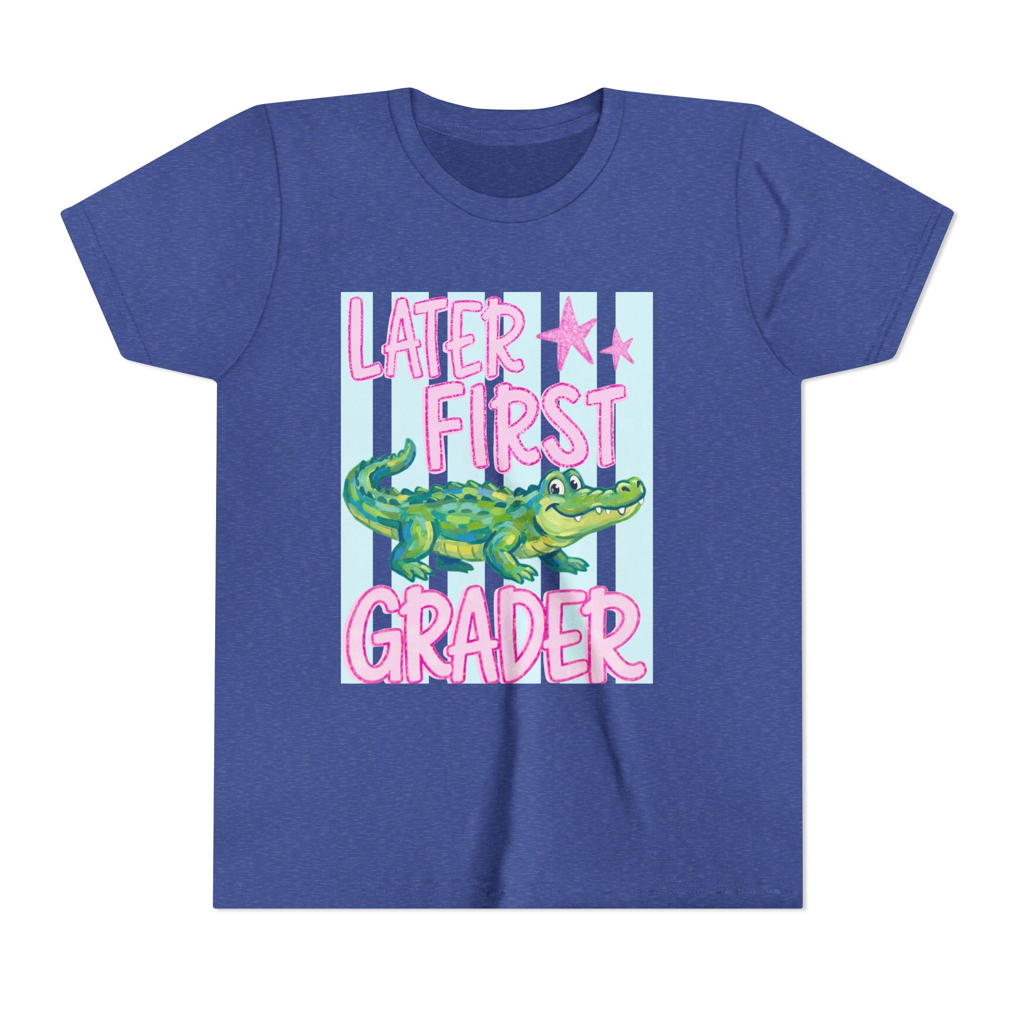 Later First Grader Alligator Youth Tee - Cute Back to School Shirt for Kids
