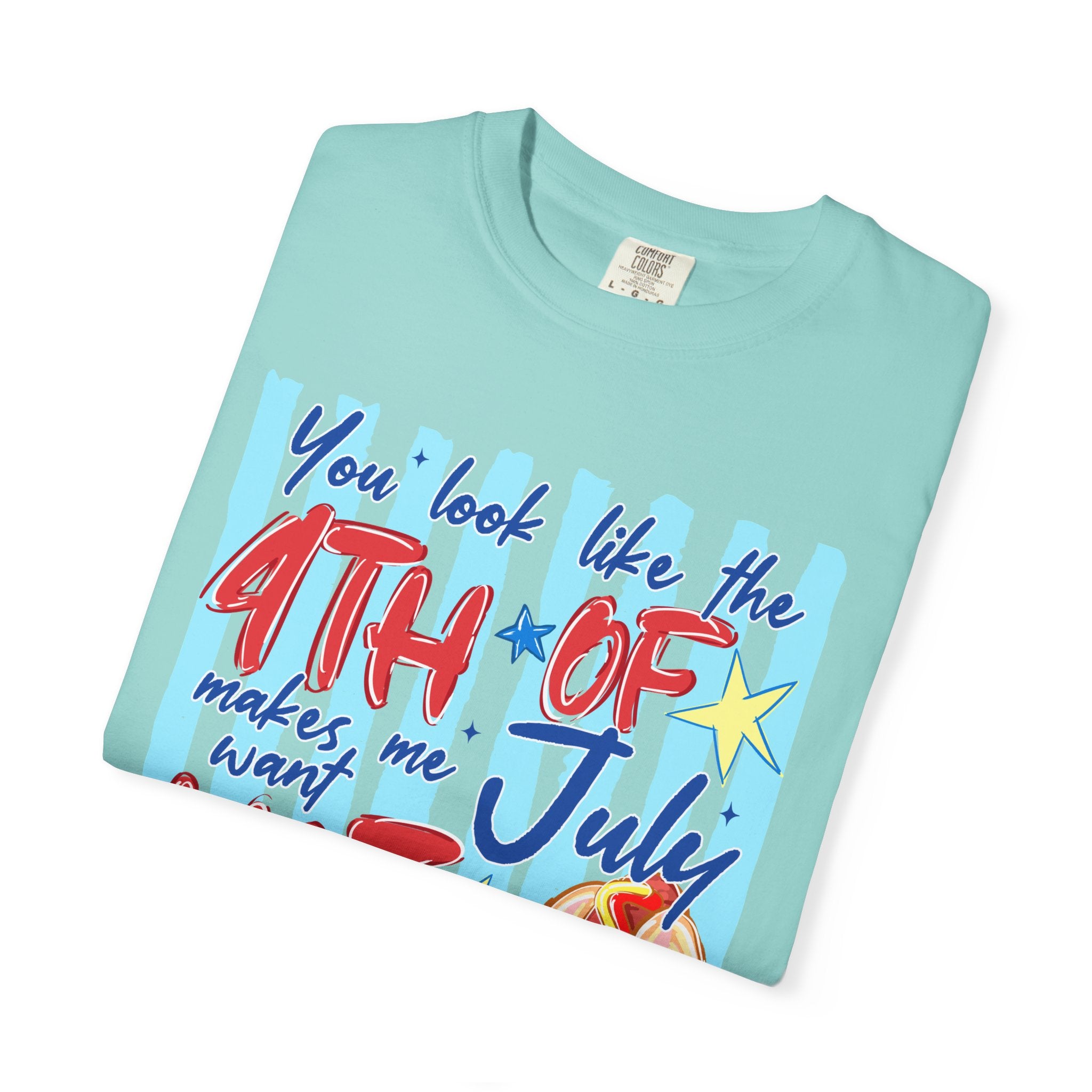 4th of July Hot Dog Graphic T-Shirt