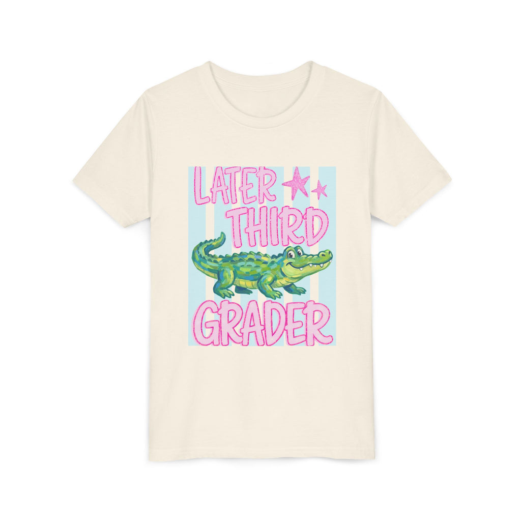 Later Third Grader Alligator Youth Tee — Back to School 3rd Grade Shirt