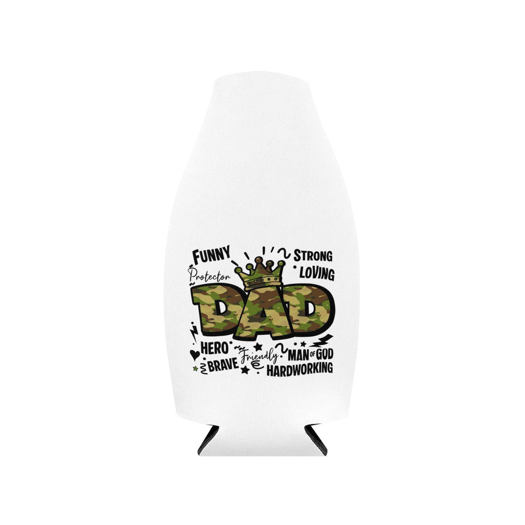 Dad Camo Zip-Up Bottle Cooler Sleeve