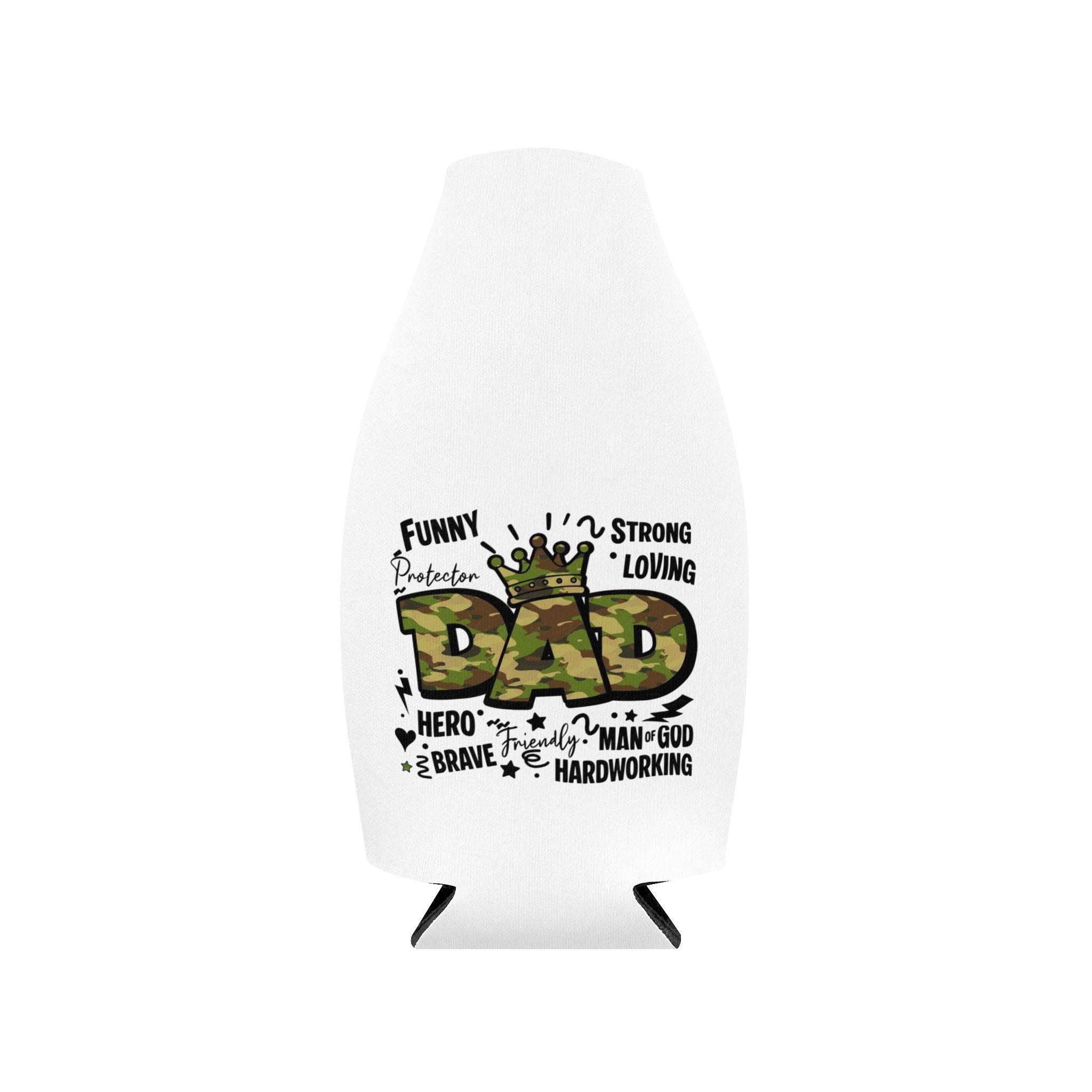Dad Camo Zip-Up Bottle Cooler Sleeve