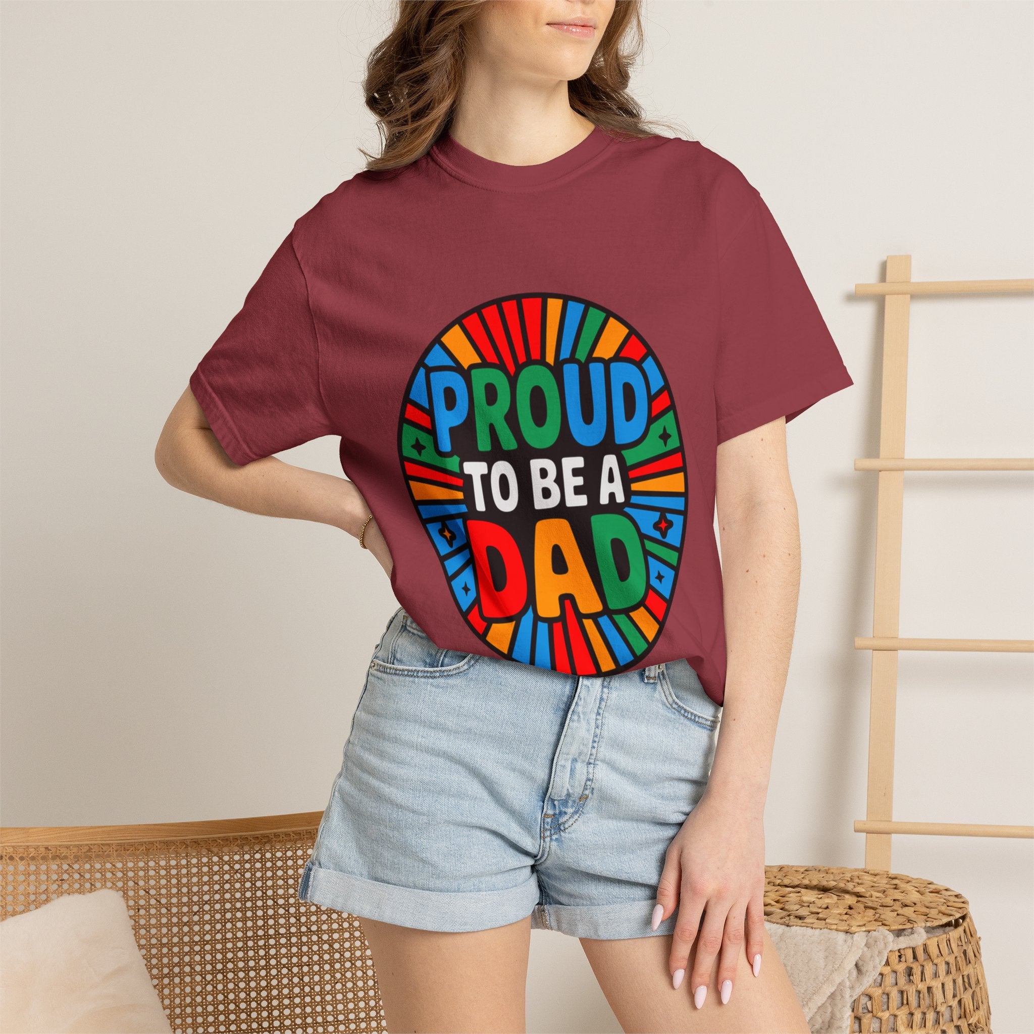 Proud to Be a Dad T-Shirt — Colorful Retro Pride Father's Day Tee