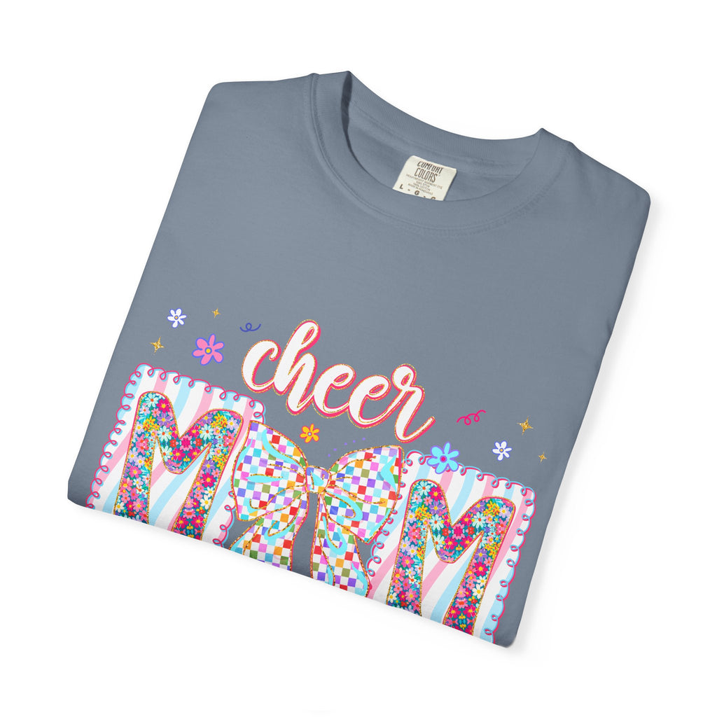 Cheer Mom T-Shirt — Colorful Pom-Pom Cheerleading Mom Tee