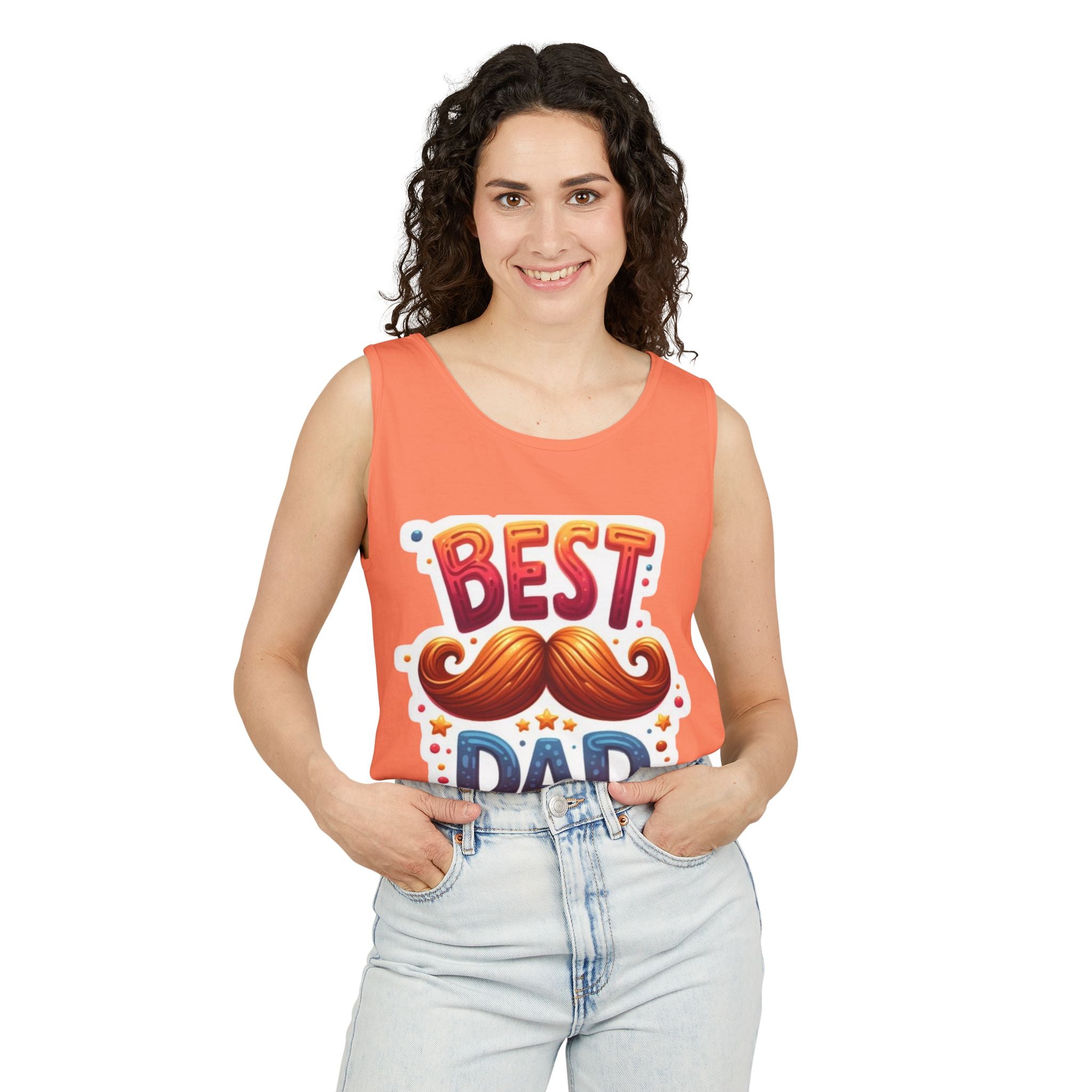 Best Dad Tank Top — Funny Mustache Father’s Day Gift