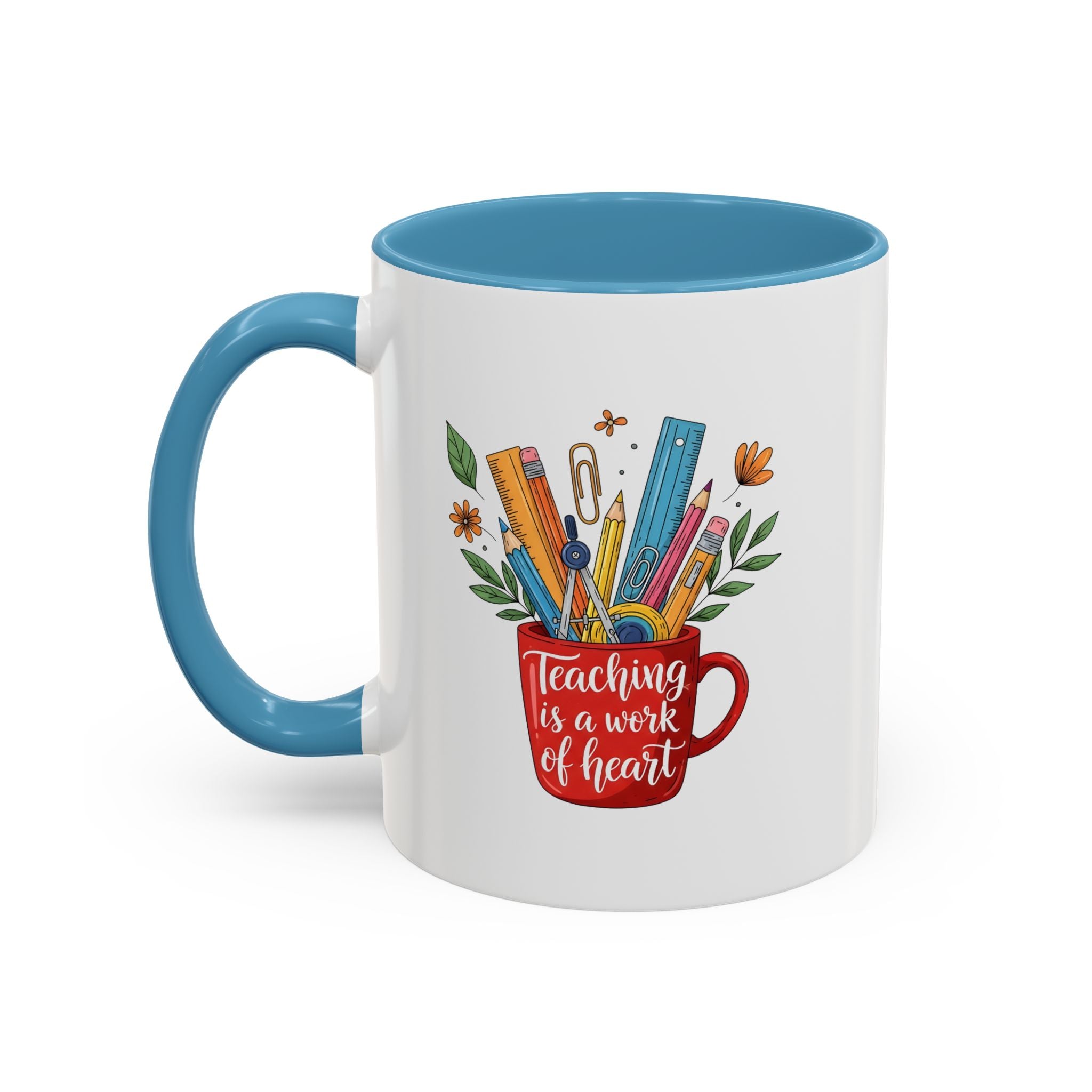 Floral Hello Mom Accent Coffee Mug (11/15 oz)