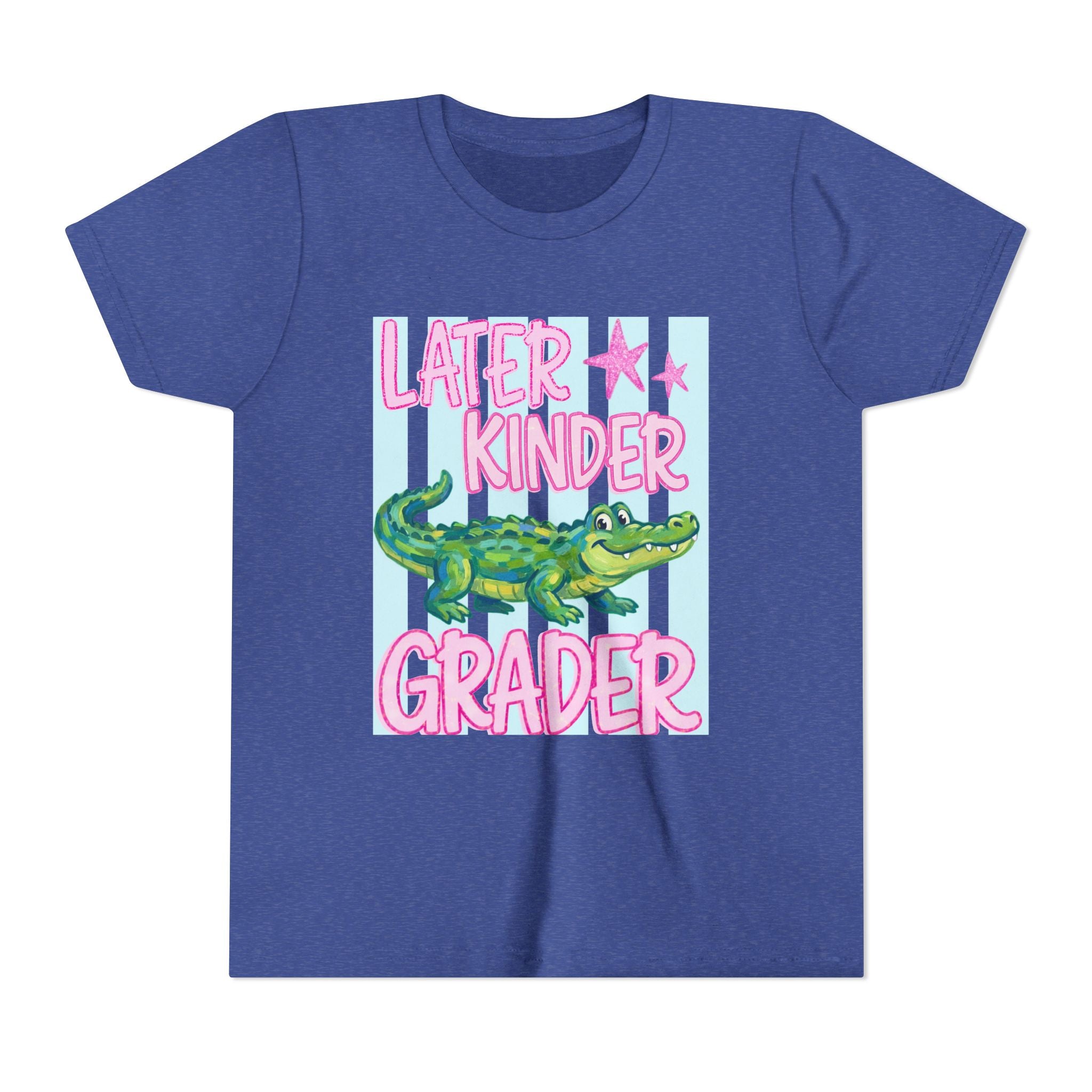 Later Kinder-Gradeer Alligator Kids T-Shirt — Back-to-School First Day Shirt