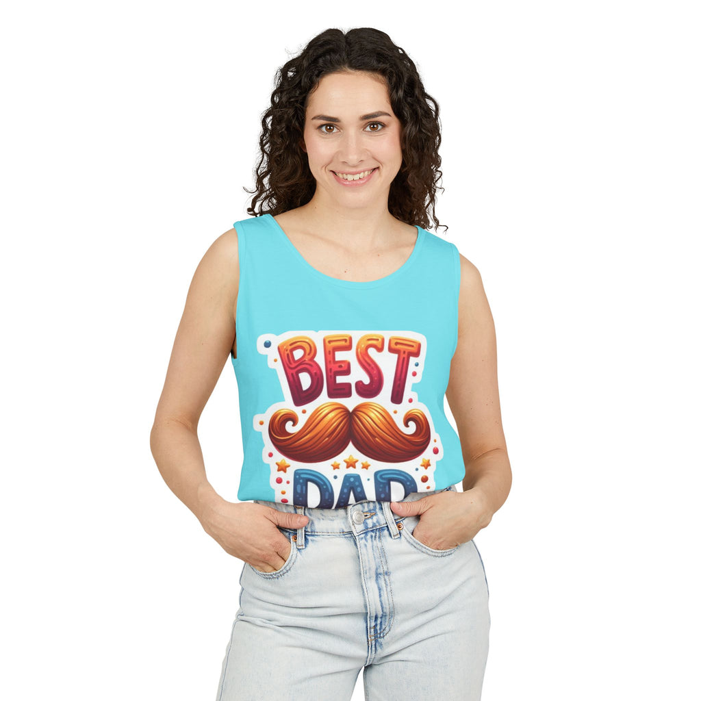 Best Dad Tank Top — Funny Mustache Father’s Day Gift