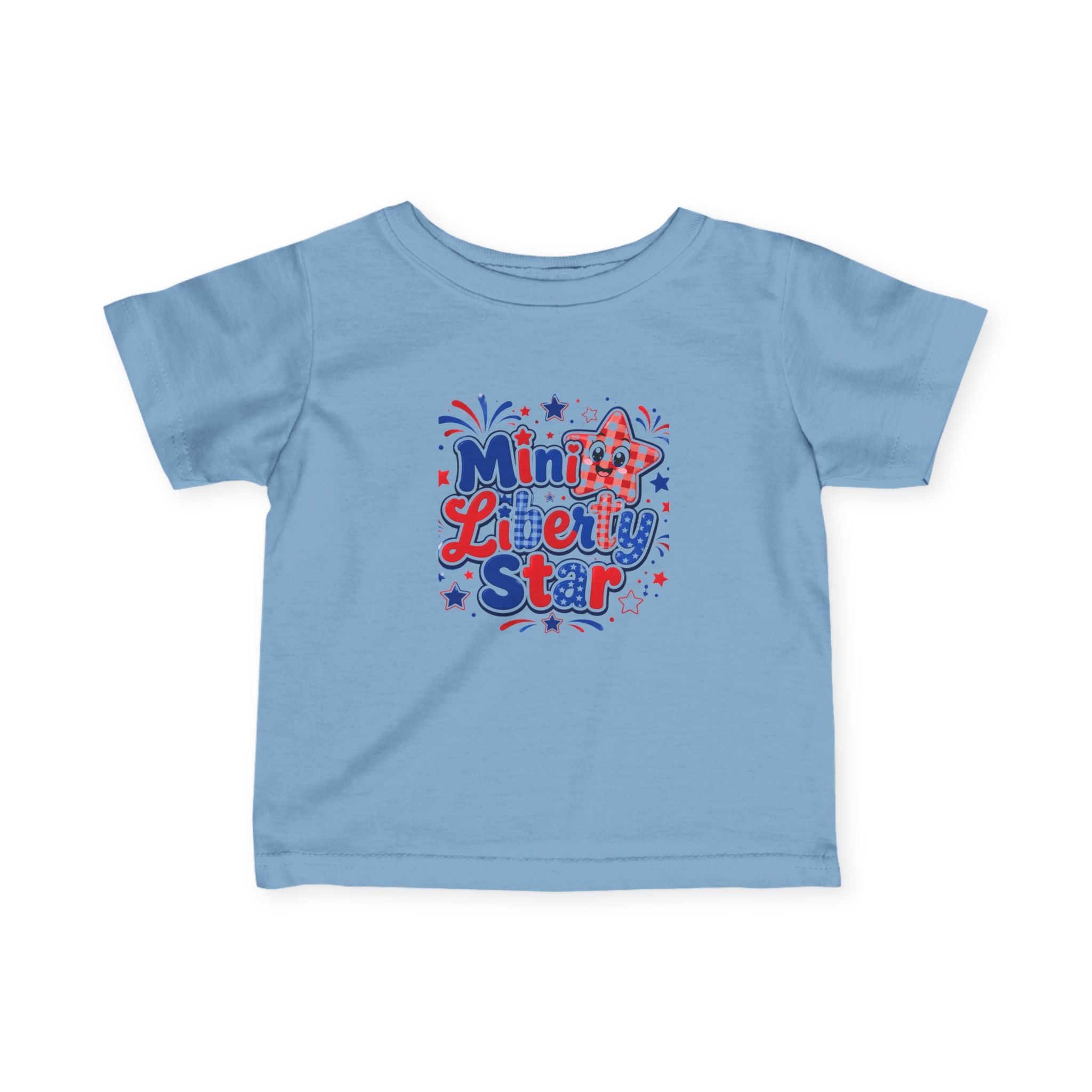 Mini Liberty Star Infant Tee — Patriotic 4th of July Baby Shirt