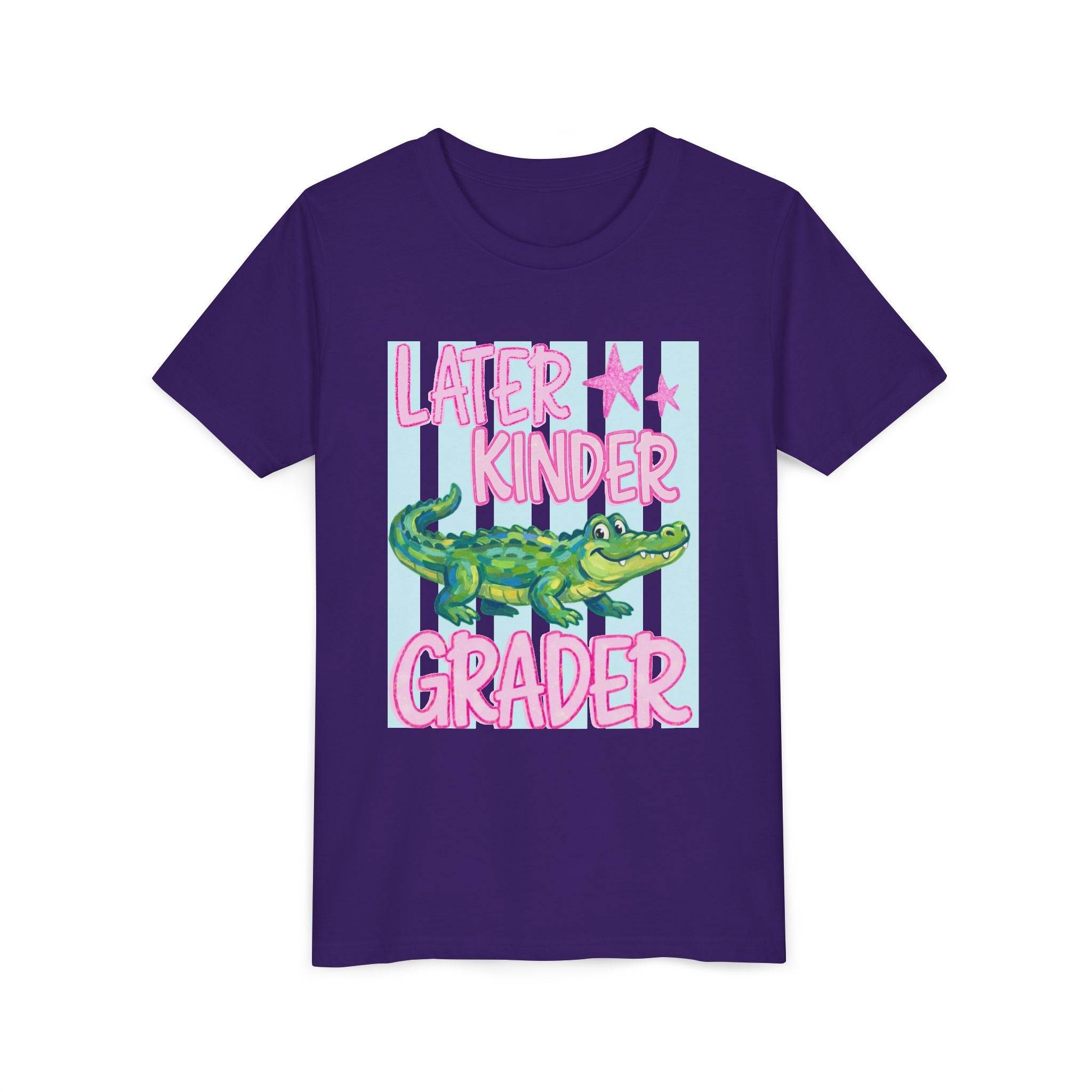 Later Kinder-Gradeer Alligator Kids T-Shirt — Back-to-School First Day Shirt