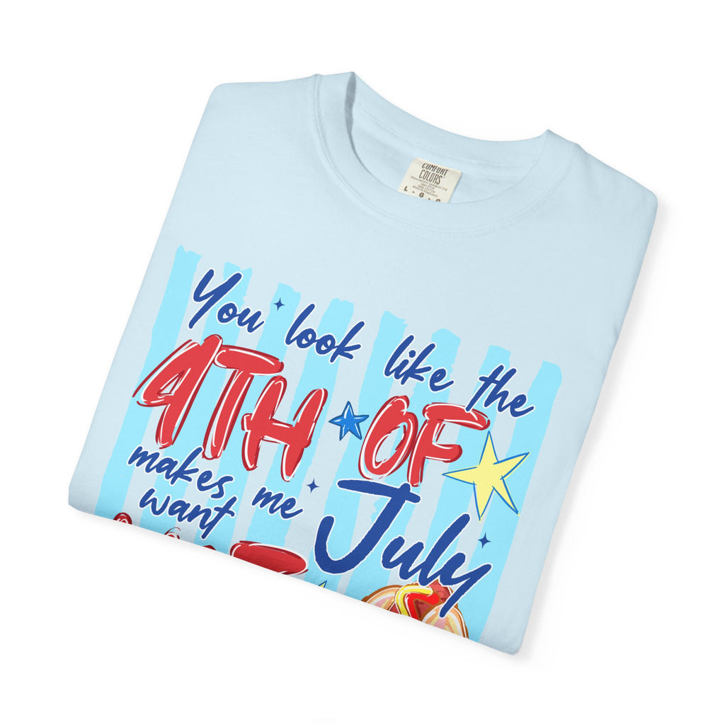4th of July Hot Dog Graphic T-Shirt