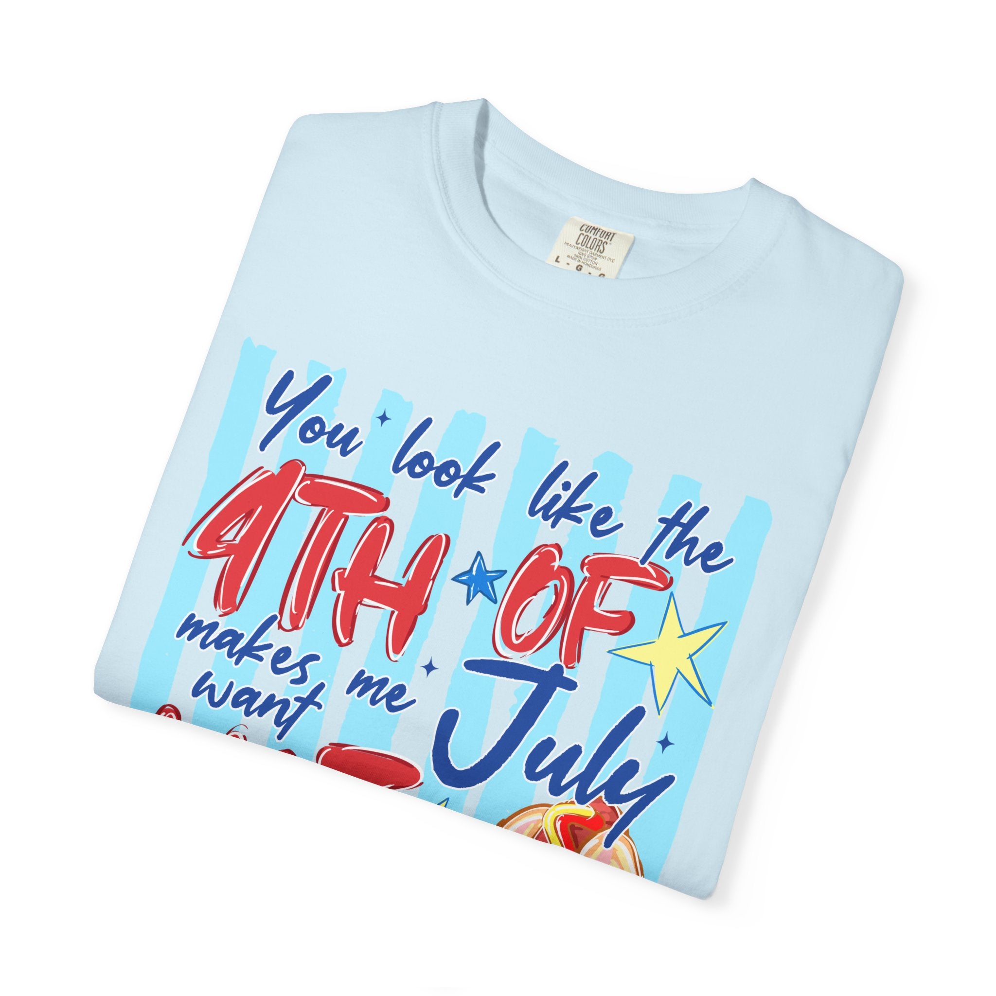 4th of July Hot Dog Graphic T-Shirt