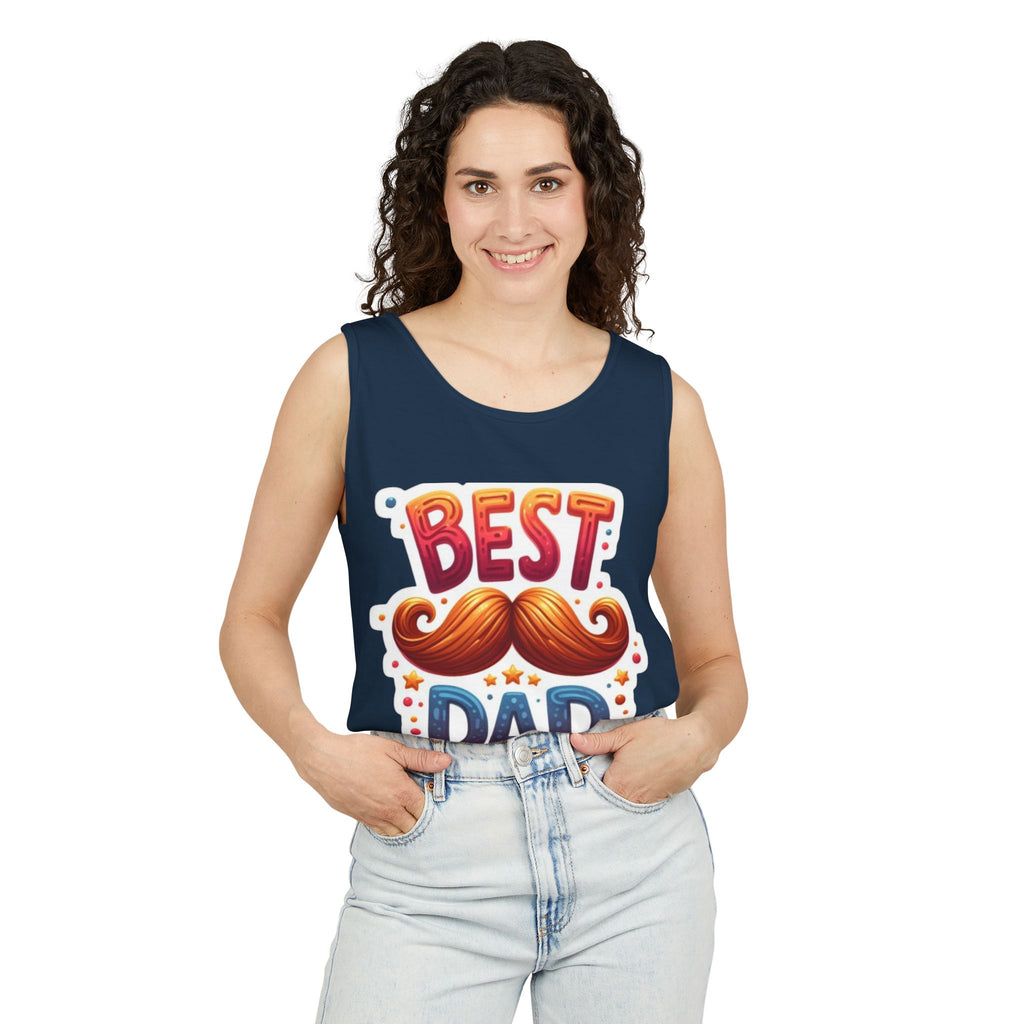 Best Dad Tank Top — Funny Mustache Father’s Day Gift