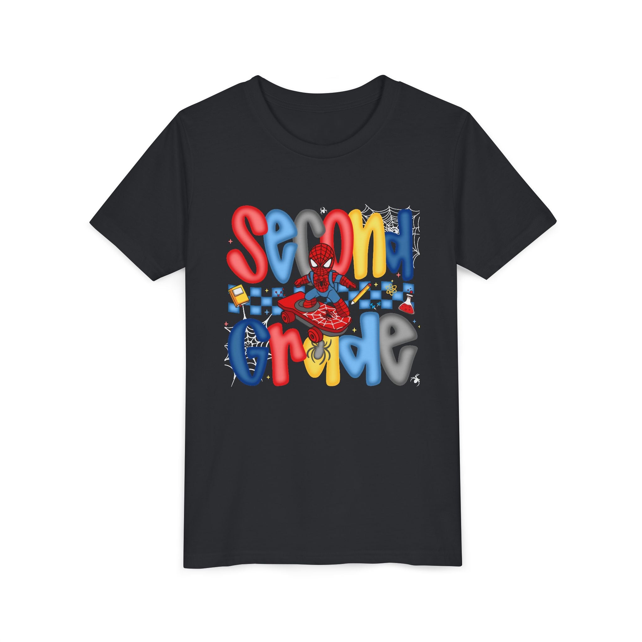 Second Grade Spidey Graphic Tee — Kids Back to School Shirt