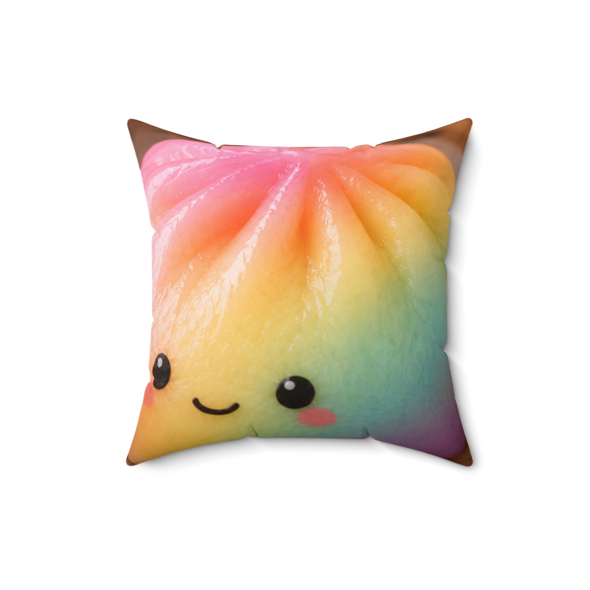 Cute Smiling Plush Square Throw Pillow