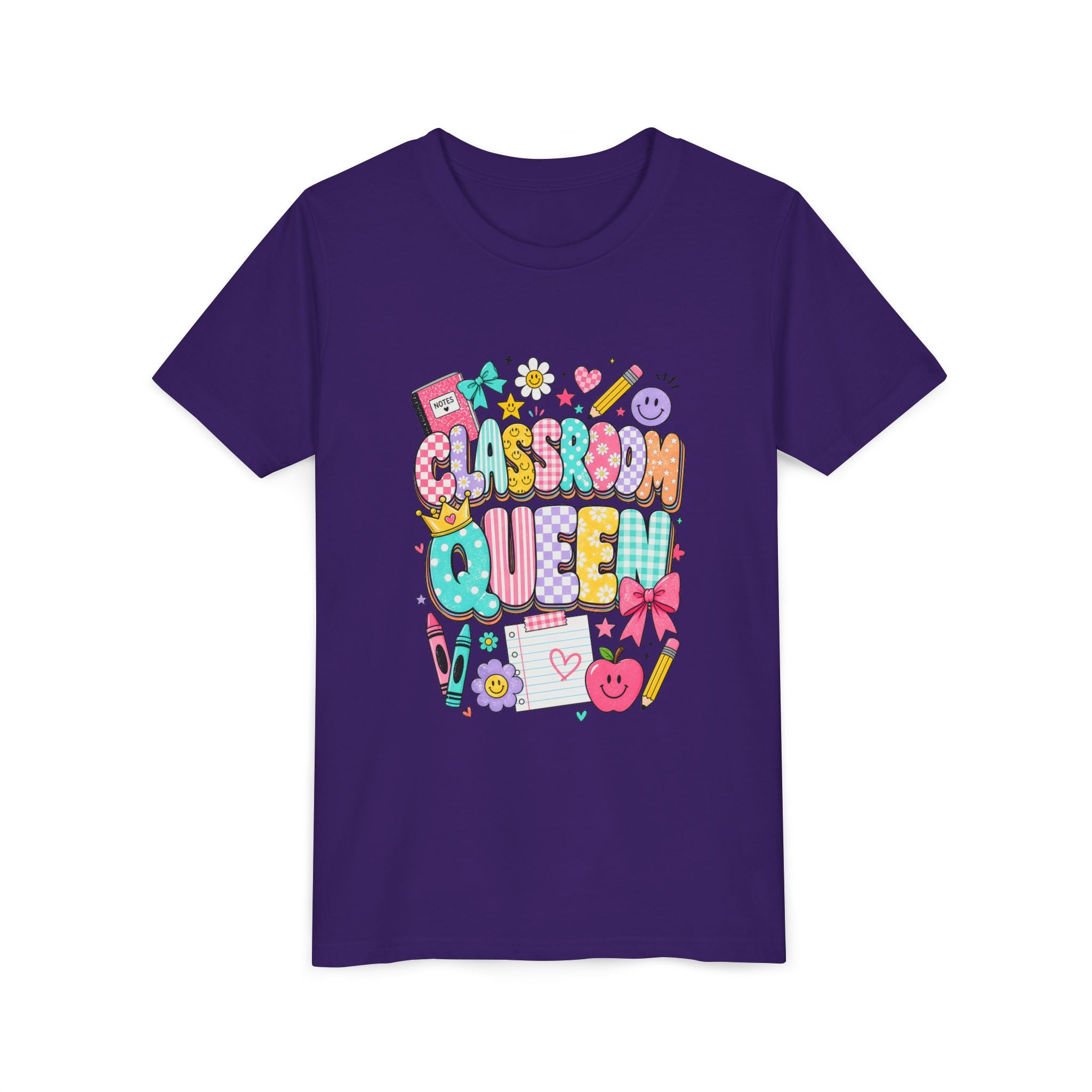 Classroom Queen Youth Tee — Cute School Teacher Kid Shirt