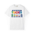 Teacher Battery Life T-Shirt — Funny Teacher Appreciation Tee (Mon-Fri Battery Icons)