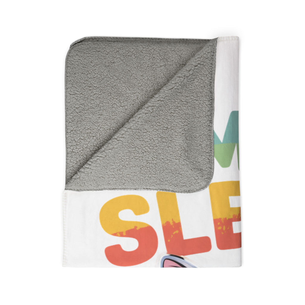 Cozy Cat Sherpa Blanket - "I'm Not Sleeping, I'm Just Resting My Eyes" Plush Throw