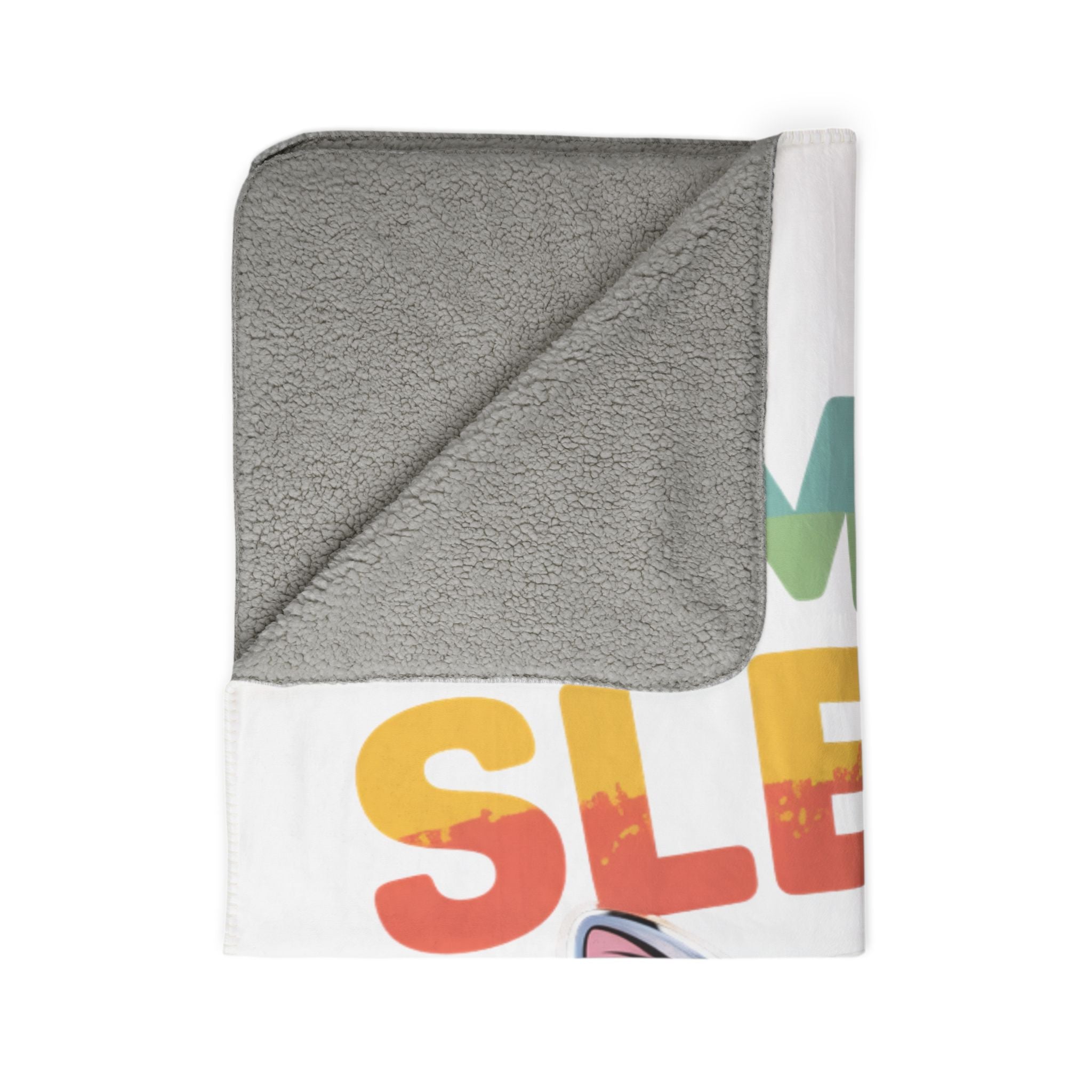 Cozy Cat Sherpa Blanket - "I'm Not Sleeping, I'm Just Resting My Eyes" Plush Throw