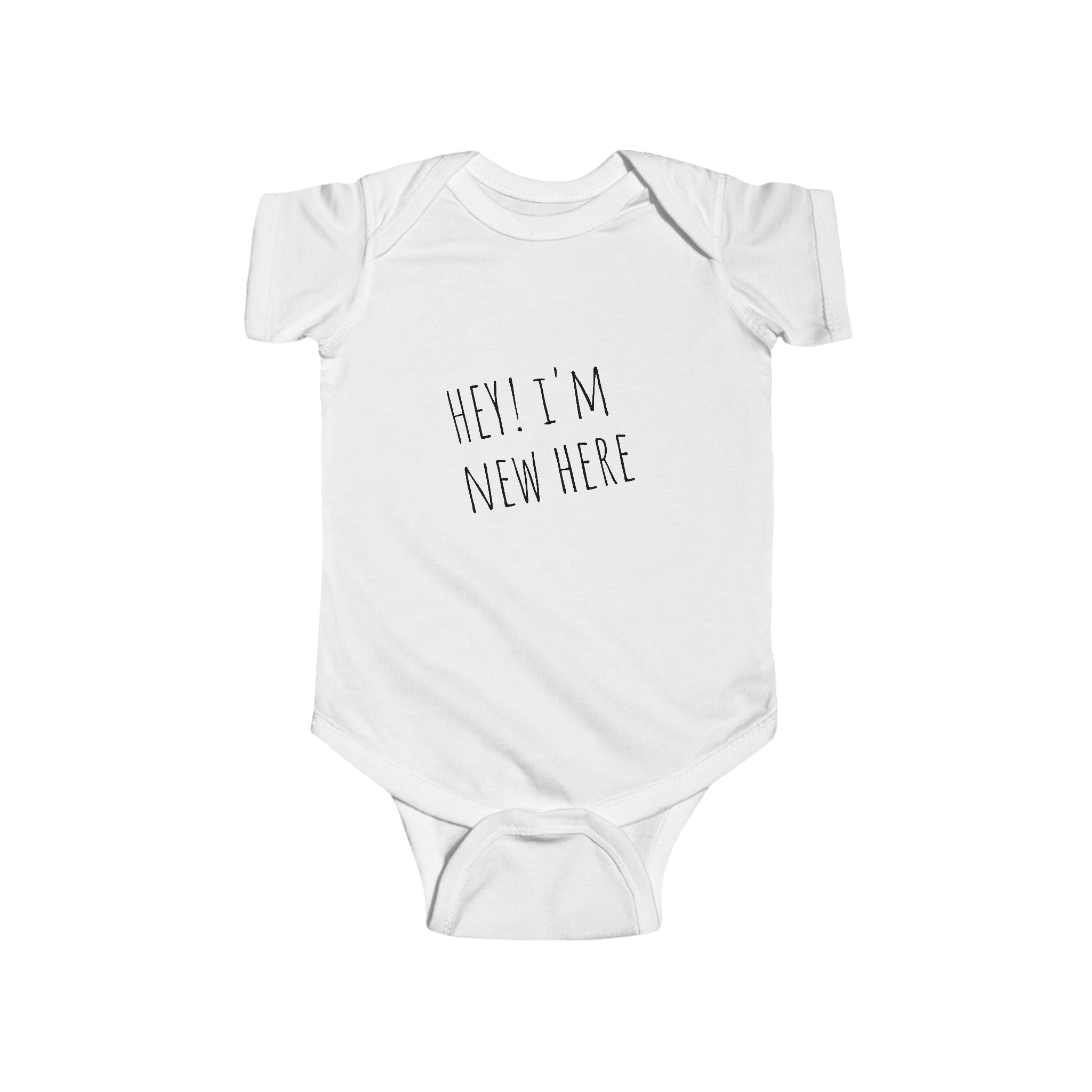 Infant Bodysuit - Hey Im New Here Newborn Announcement Onesie