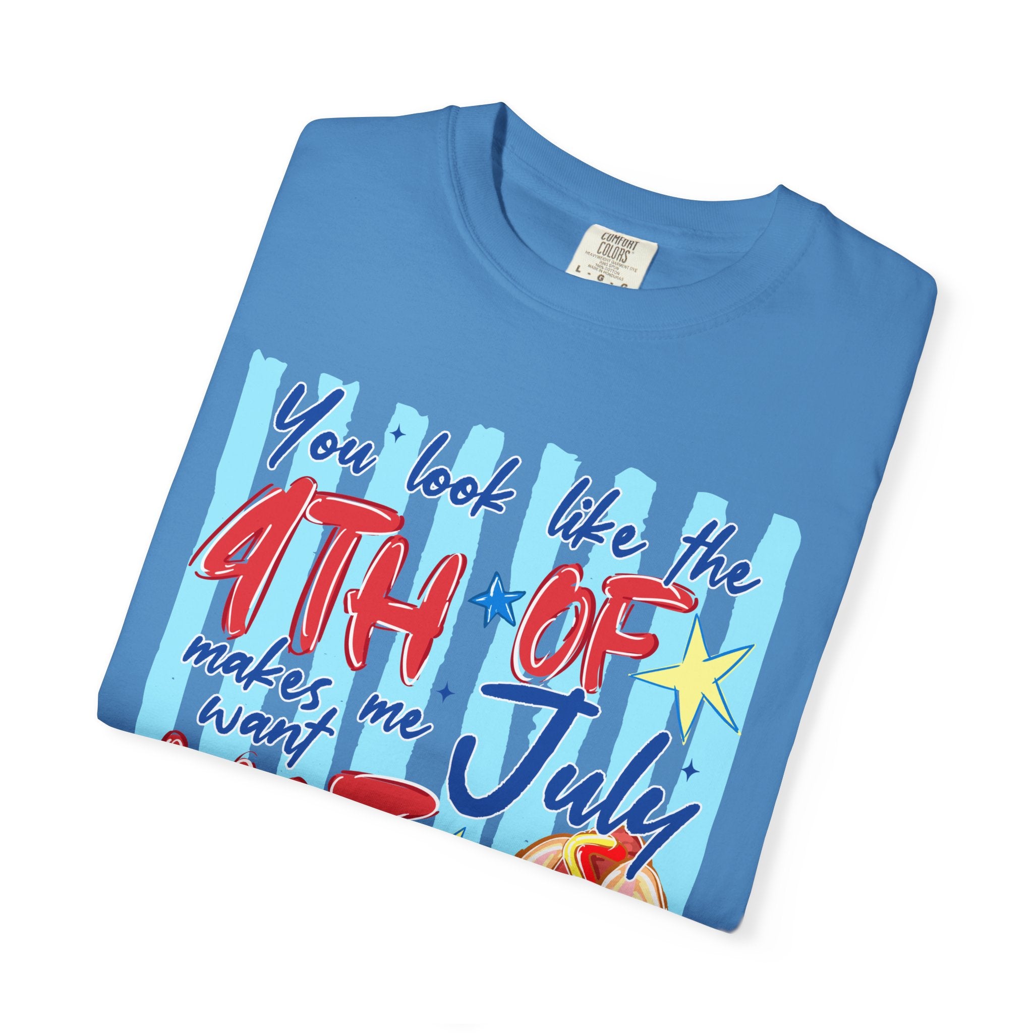 4th of July Hot Dog Graphic T-Shirt