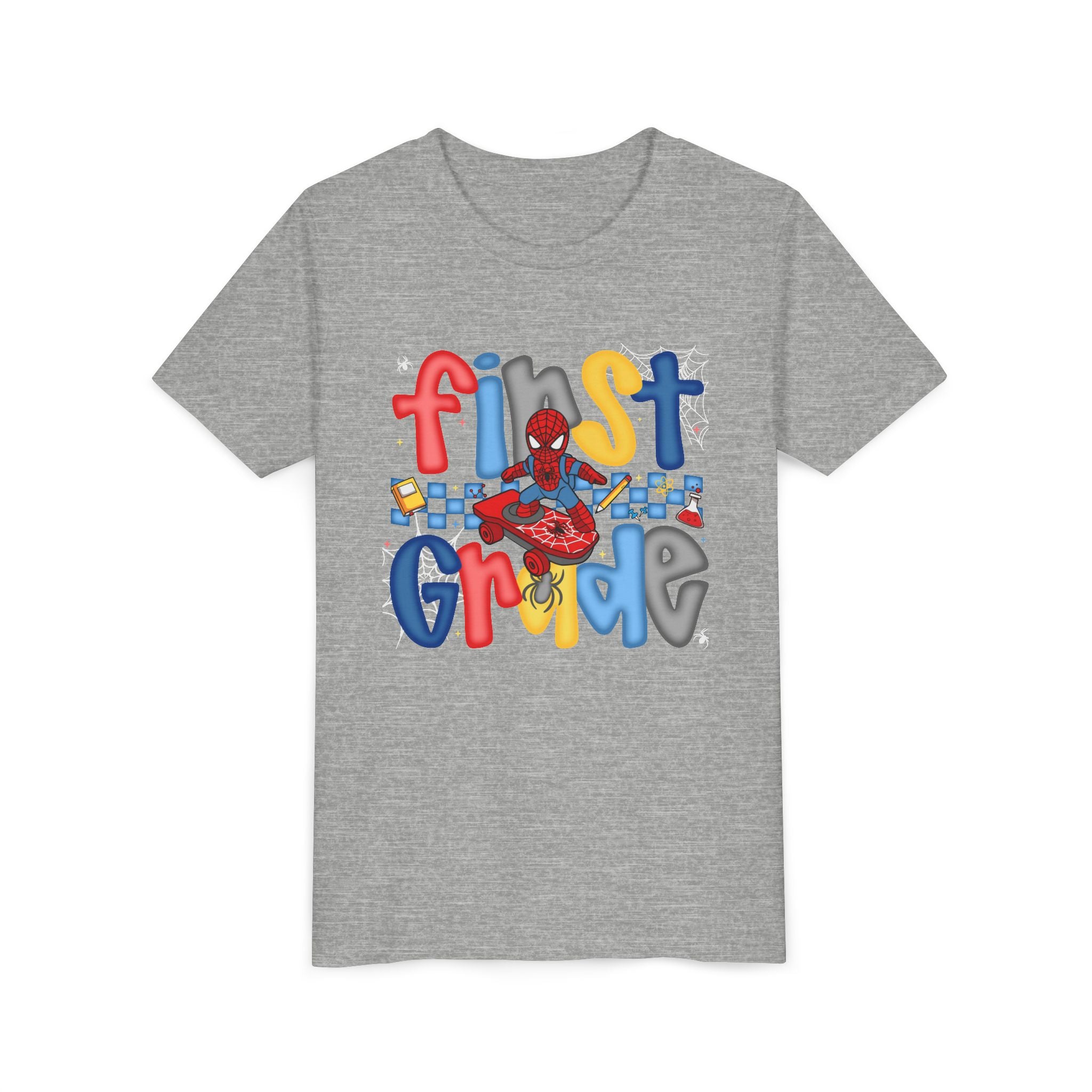 First Grade Superhero Youth Tee — 'First Grade' Colorful Kid Shirt