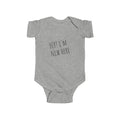 Infant Bodysuit - "Hey! I’m New Here" Newborn Announcement Onesie