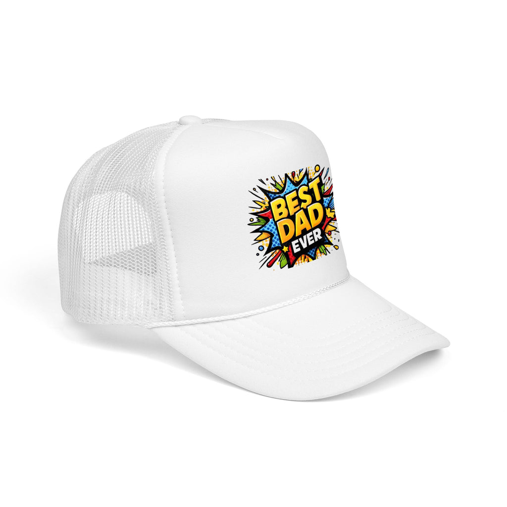 Best Dad Ever Foam Trucker Hat Comic Pop Art  Father's Day