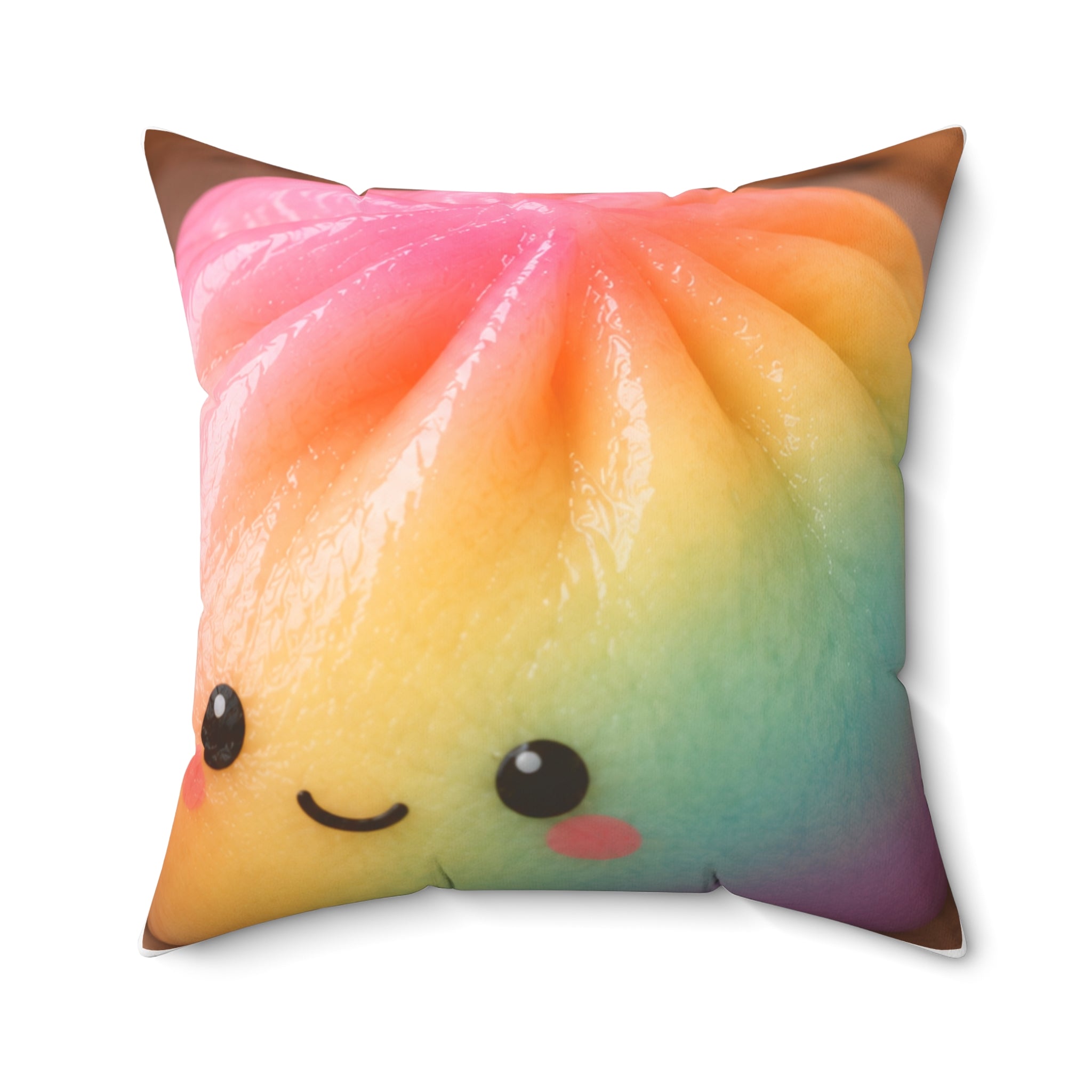 Cute Smiling Plush Square Throw Pillow