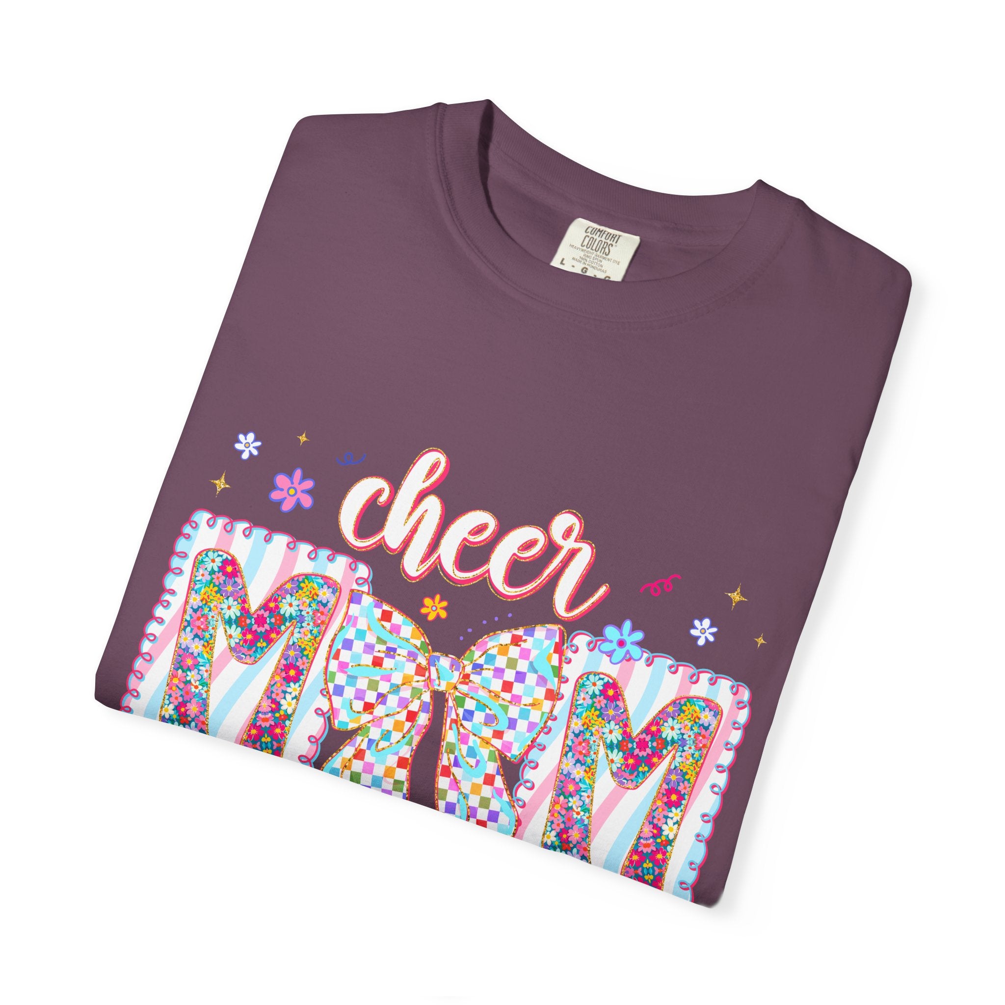 Cheer Mom T-Shirt — Colorful Pom-Pom Cheerleading Mom Tee