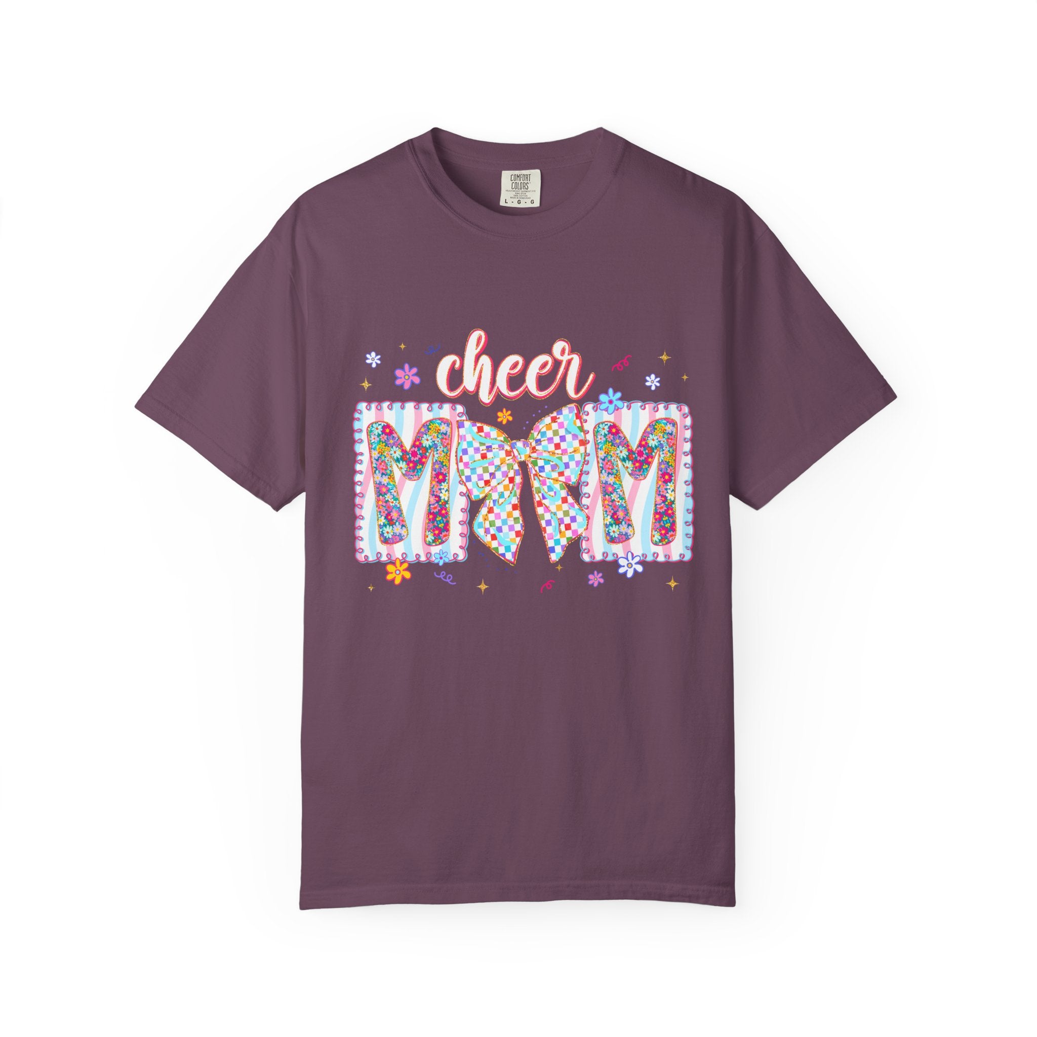 Cheer Mom T-Shirt — Colorful Pom-Pom Cheerleading Mom Tee