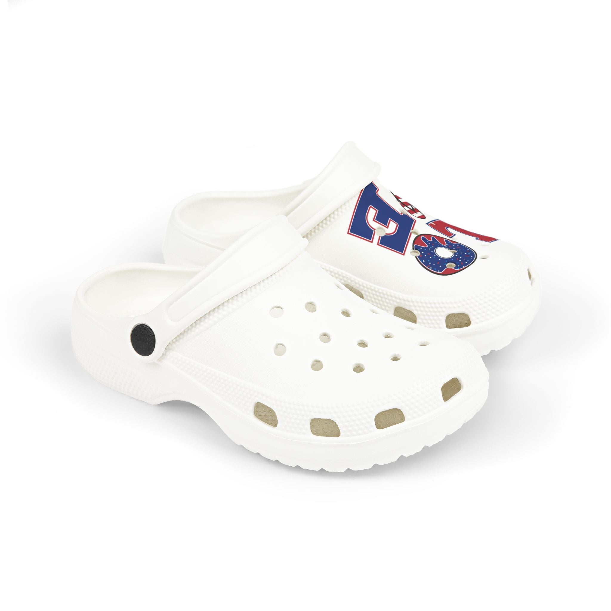 Kids Foam Clogs — "LOVE" Patriotic USA Heart Design
