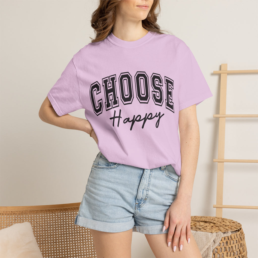 Choose Happy T-Shirt — Positive Message Graphic Tee