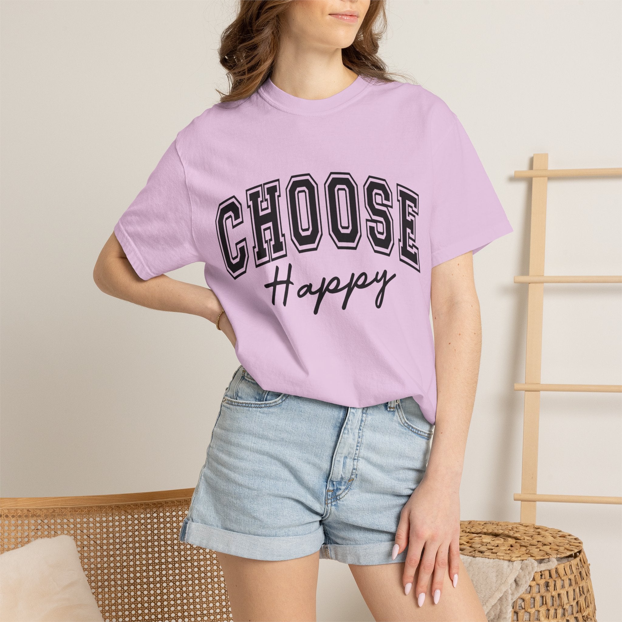 Choose Happy T-Shirt — Positive Message Graphic Tee