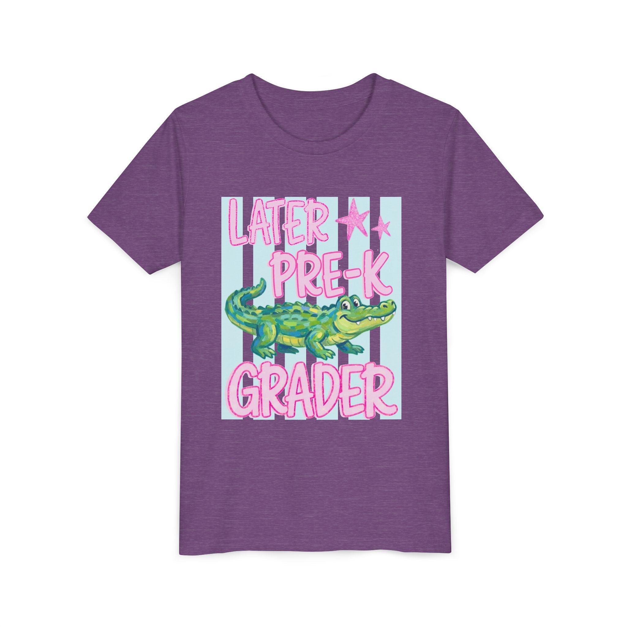 Later Pre-K Grader Youth Tee — Cute Alligator Back-to-School Shirt