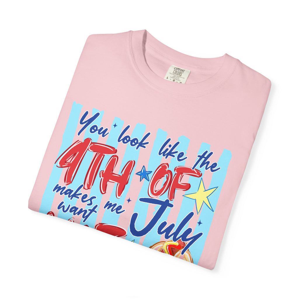 4th of July Hot Dog Graphic T-Shirt