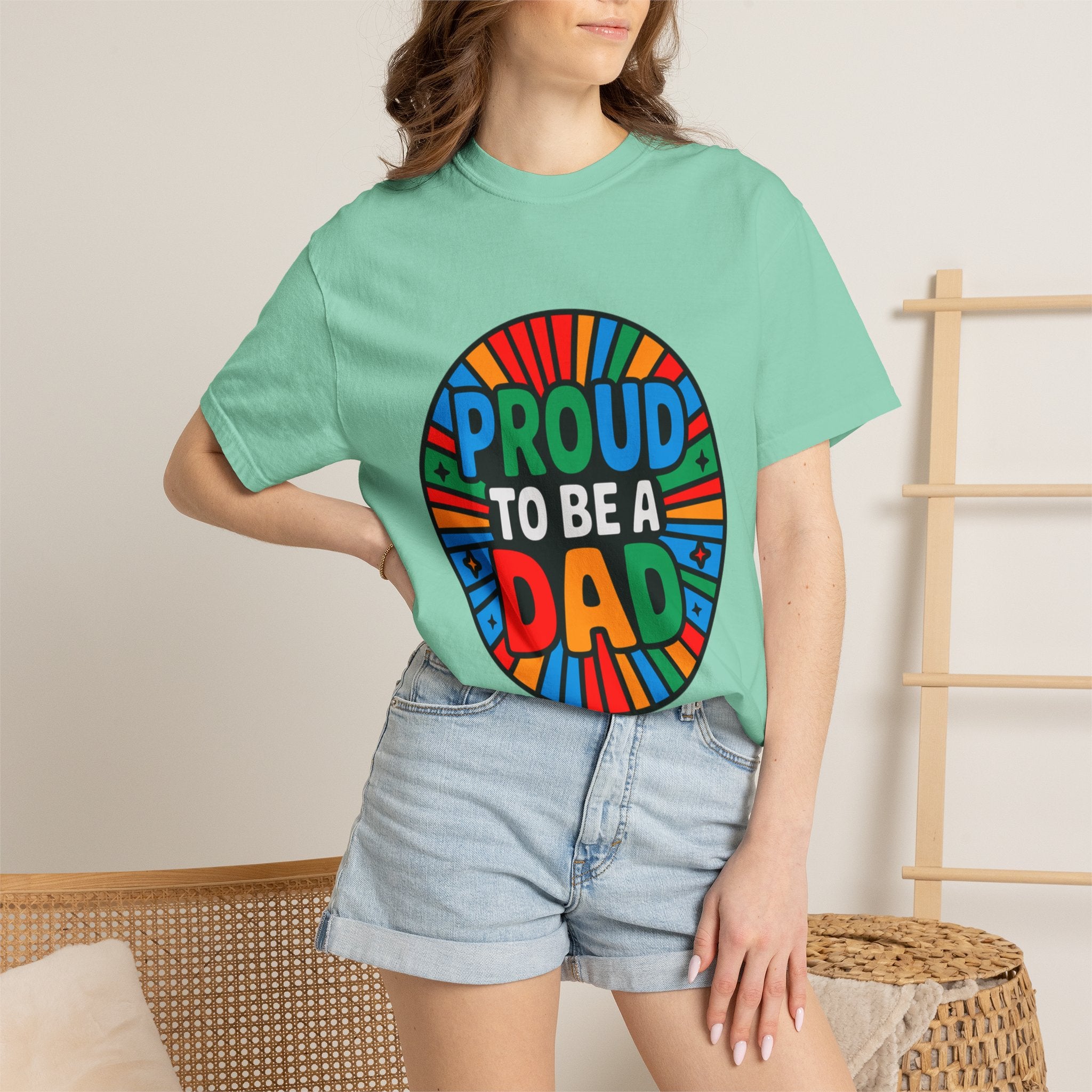 Proud to Be a Dad T-Shirt — Colorful Retro Pride Father's Day Tee
