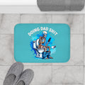 Funny "Doing Dad Shit" Bath Mat – Humorous Skeleton Toilet Bathroom Rug for Dad, Father’s Day Gift