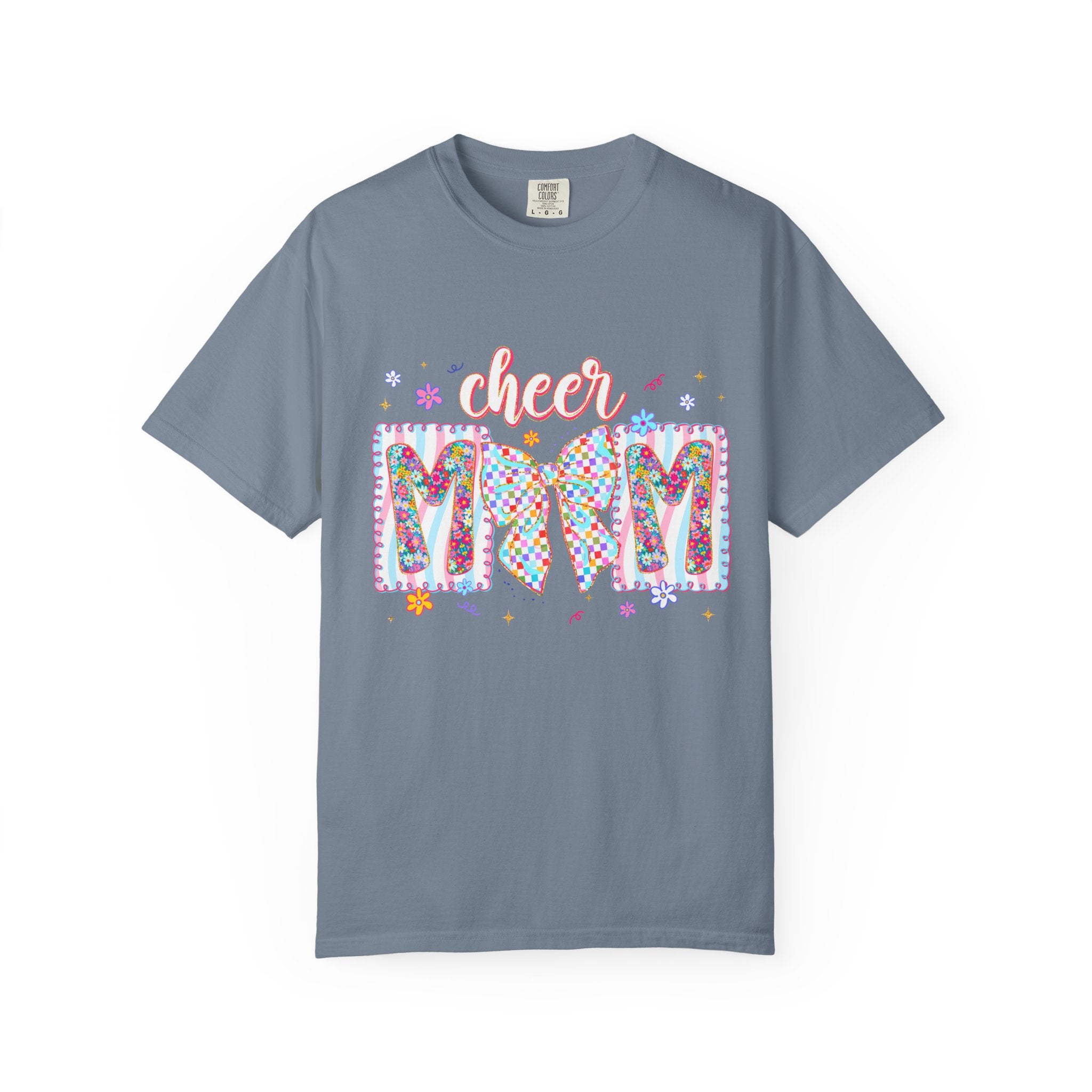Cheer Mom T-Shirt — Colorful Pom-Pom Cheerleading Mom Tee