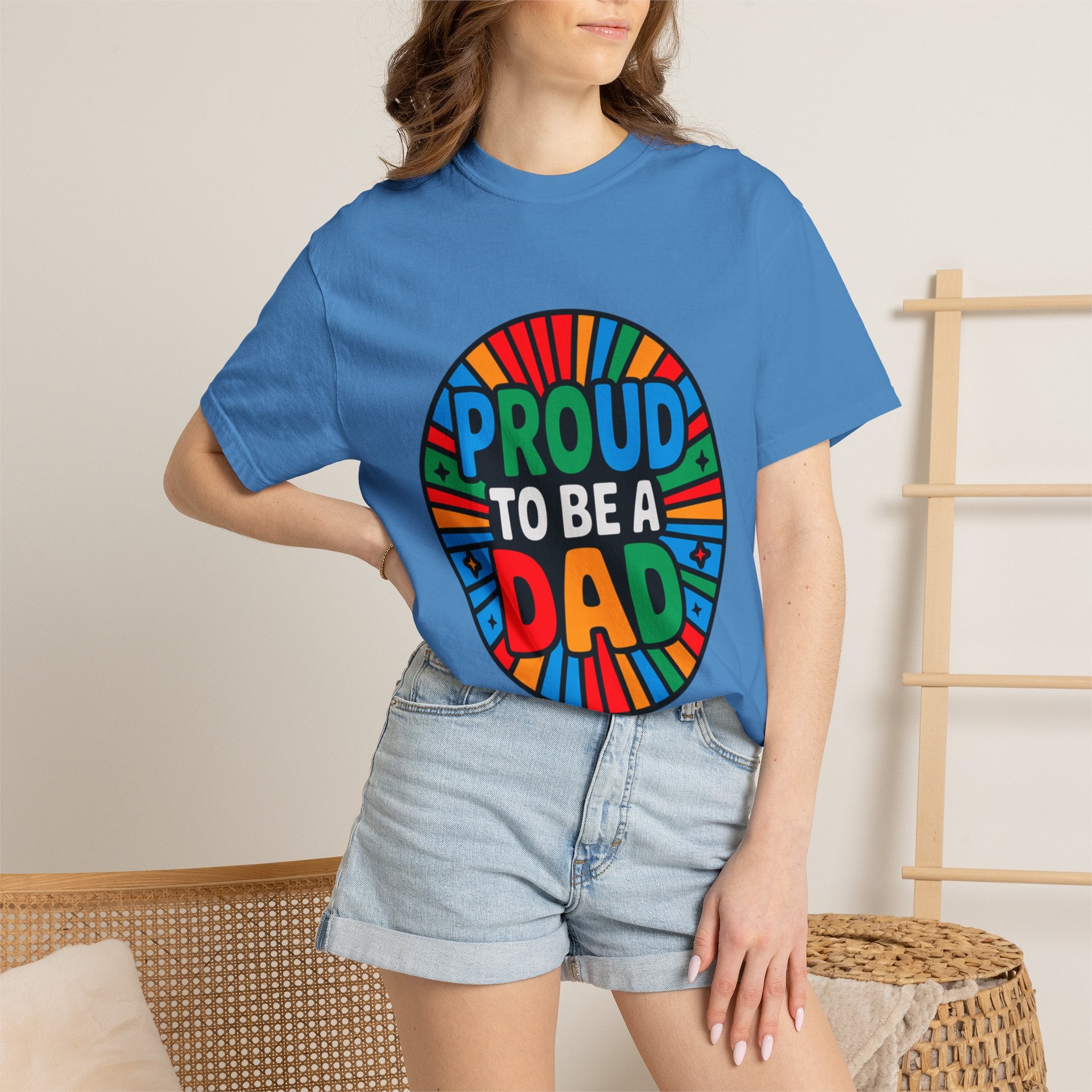 Proud to Be a Dad T-Shirt — Colorful Retro Pride Father's Day Tee