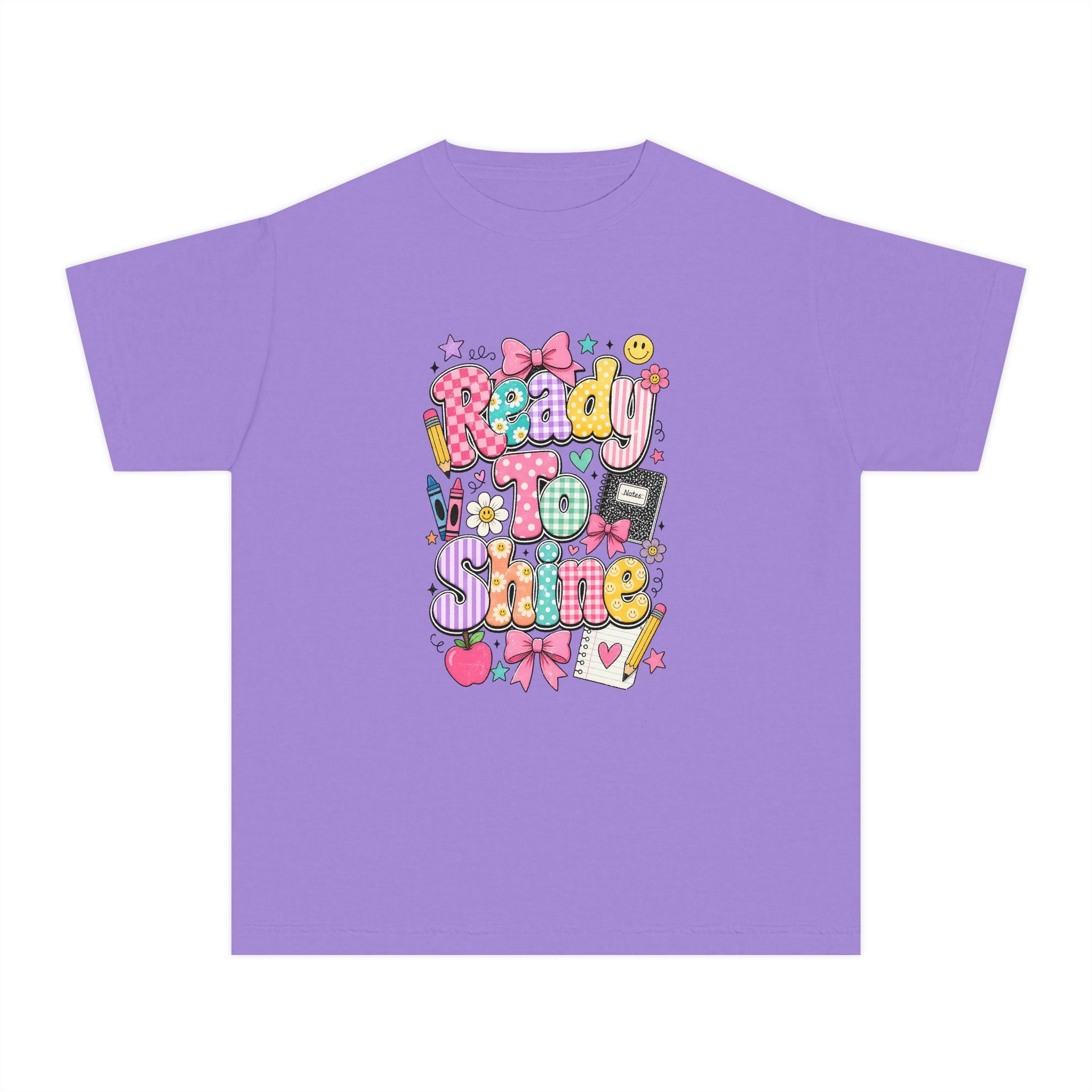 Youth Tee — “Ready to Shine” Happy Cartoon Graphic Tee